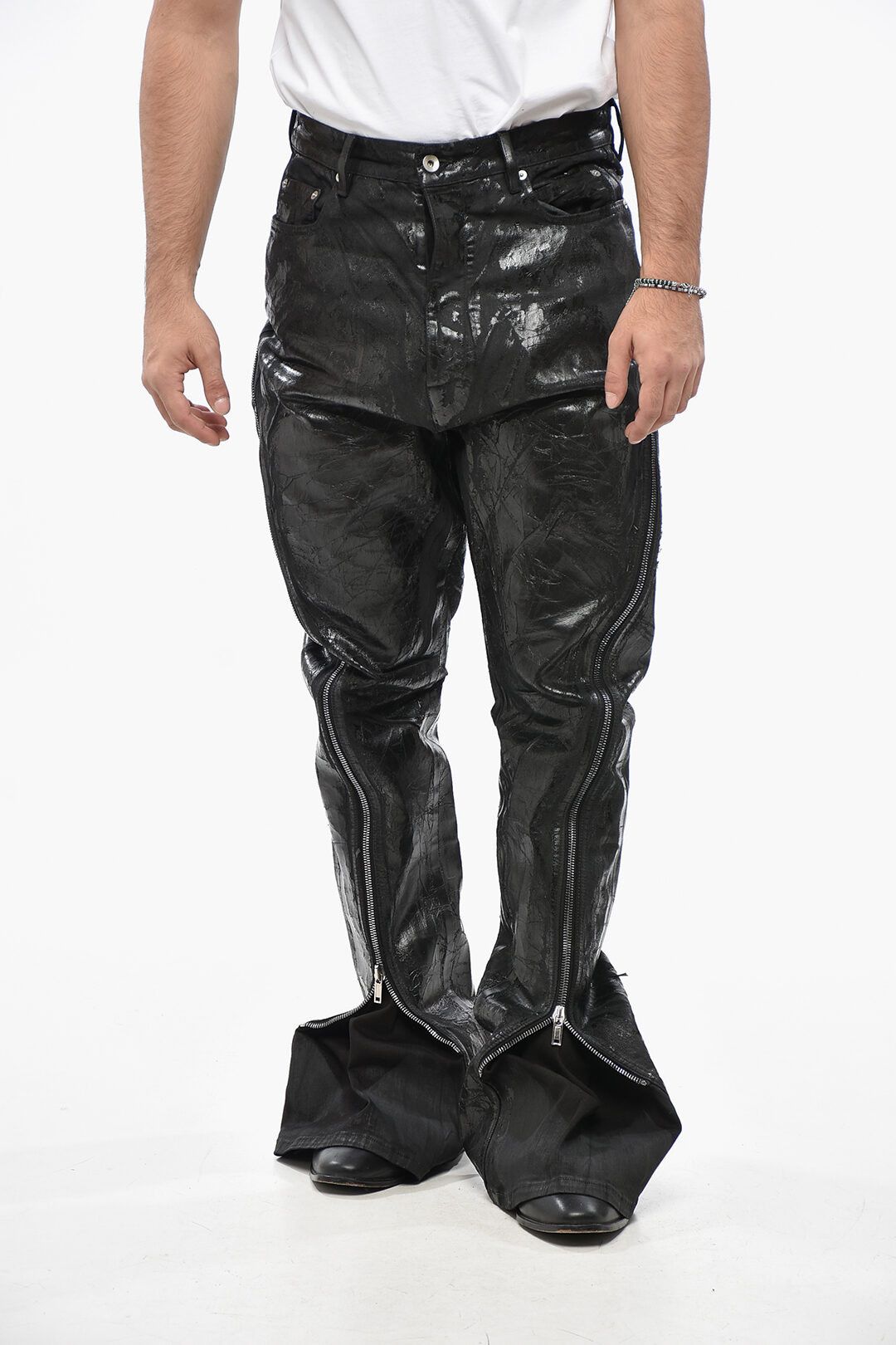 Rick Owens og1mm1025 Bolan Banana Jeans in Black Size US 31 - 1 Thumbnail