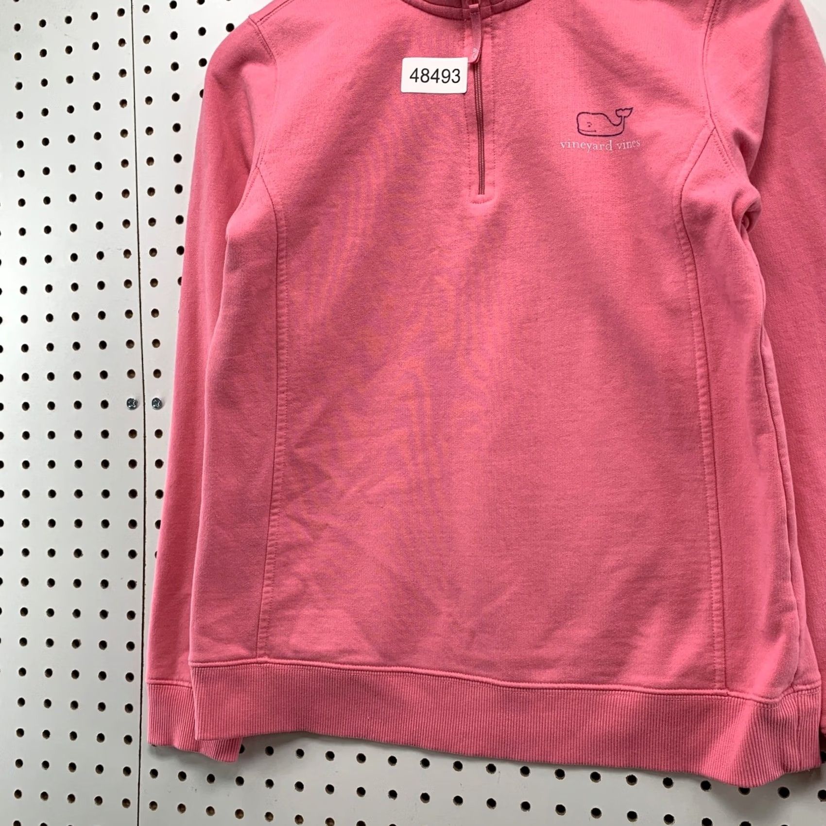 Vineyard Vines Vineyard Vines Womens Small Pink Long Sleeve Pullover Whale Logo Quarter Zip Size S / US 4 / IT 40 - 5 Thumbnail