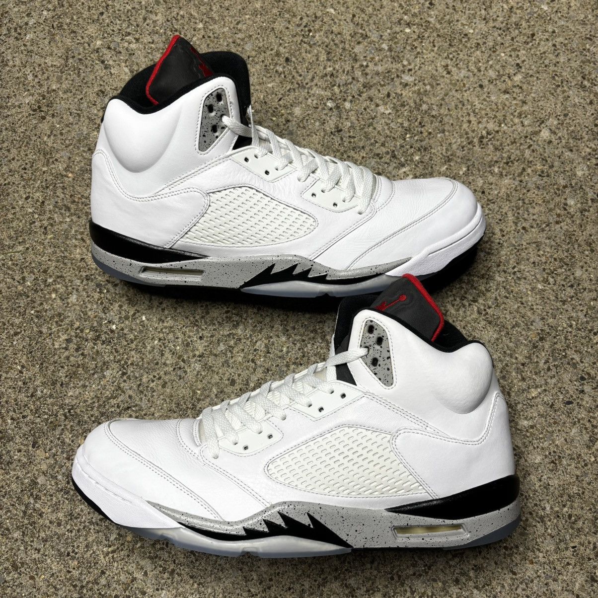 Jordan Brand Size 17-Jordan 5 White Cement 2017 Lightly Worn No Box not15 Size US 15 / EU 48 - 1 Thumbnail