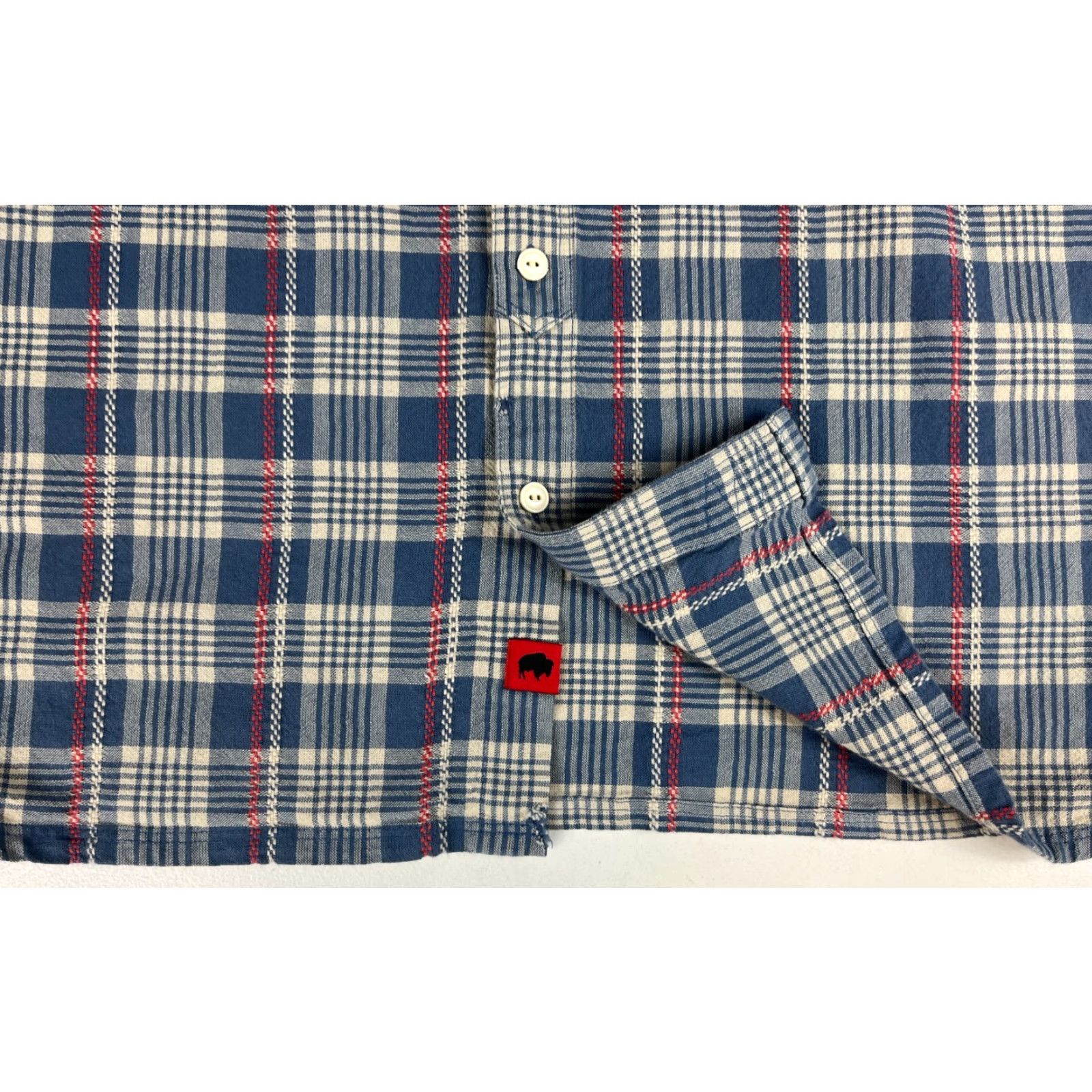 Mountain Khakis Mountain Khakis Ace Indigo Short Sleeve Shirt Mens Plaid Button-Up Size Medium Blue Cotton Size US M / EU 48-50 / 2 - 6 Thumbnail
