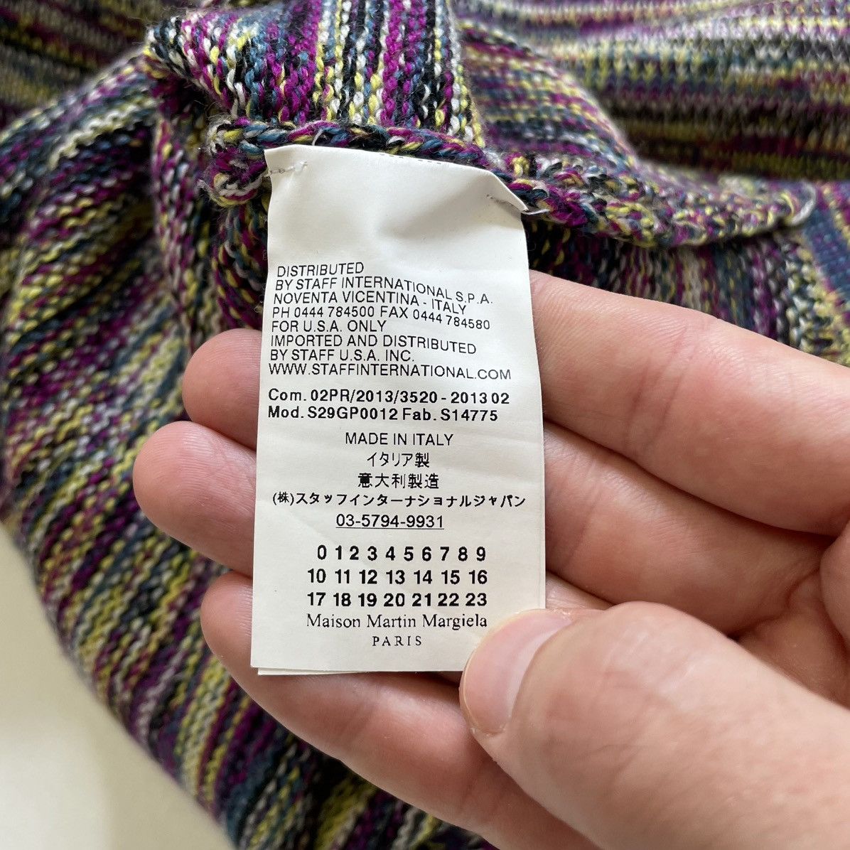 Maison Margiela A/W 13 ‘Multicoloured Static Wool’ Sweater Size US M / EU 48-50 / 2 - 10 Thumbnail