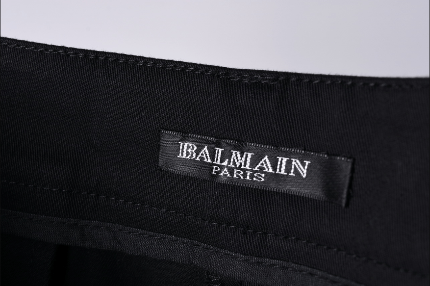 Balmain Women's Balmain Black Biker Zip Pocket Trousers Size W33 L34 Size 33" - 5 Thumbnail