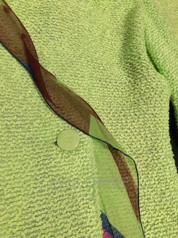 Chanel Chanel Green Wool Ruffled Sweater for Women . Size M / US 6-8 / IT 42-44 - 3 Thumbnail