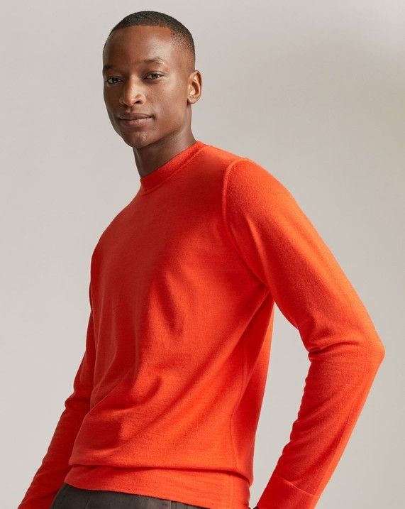 Loro Piana o1srvl11e1024 Colin Crewneck Sweater in Orange Size US M / EU 48-50 / 2 - 5 Thumbnail