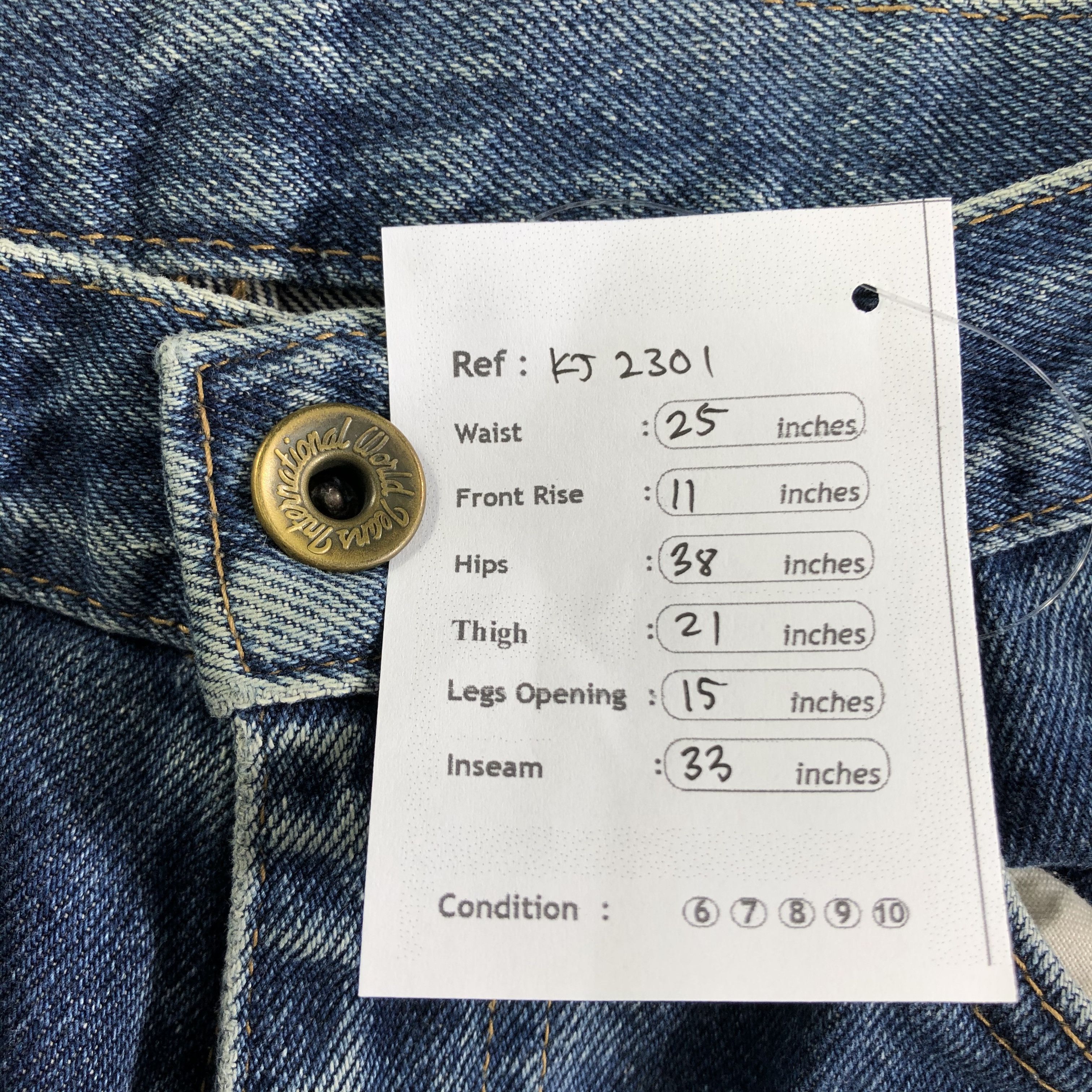 Japanese Brand Vintage Japanese Brand Jeans Medium Wash Denim KJ2301 Size 25" / US 0 / IT 36 - 10 Thumbnail