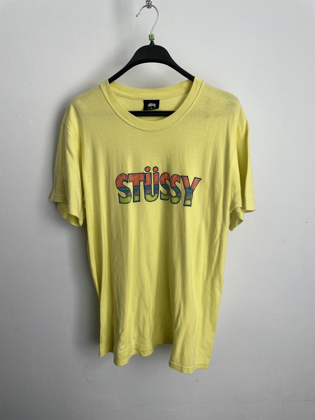 Stussy Stussy t-shirt big logo yellow vintage Size US M / EU 48-50 / 2 - 1 Thumbnail