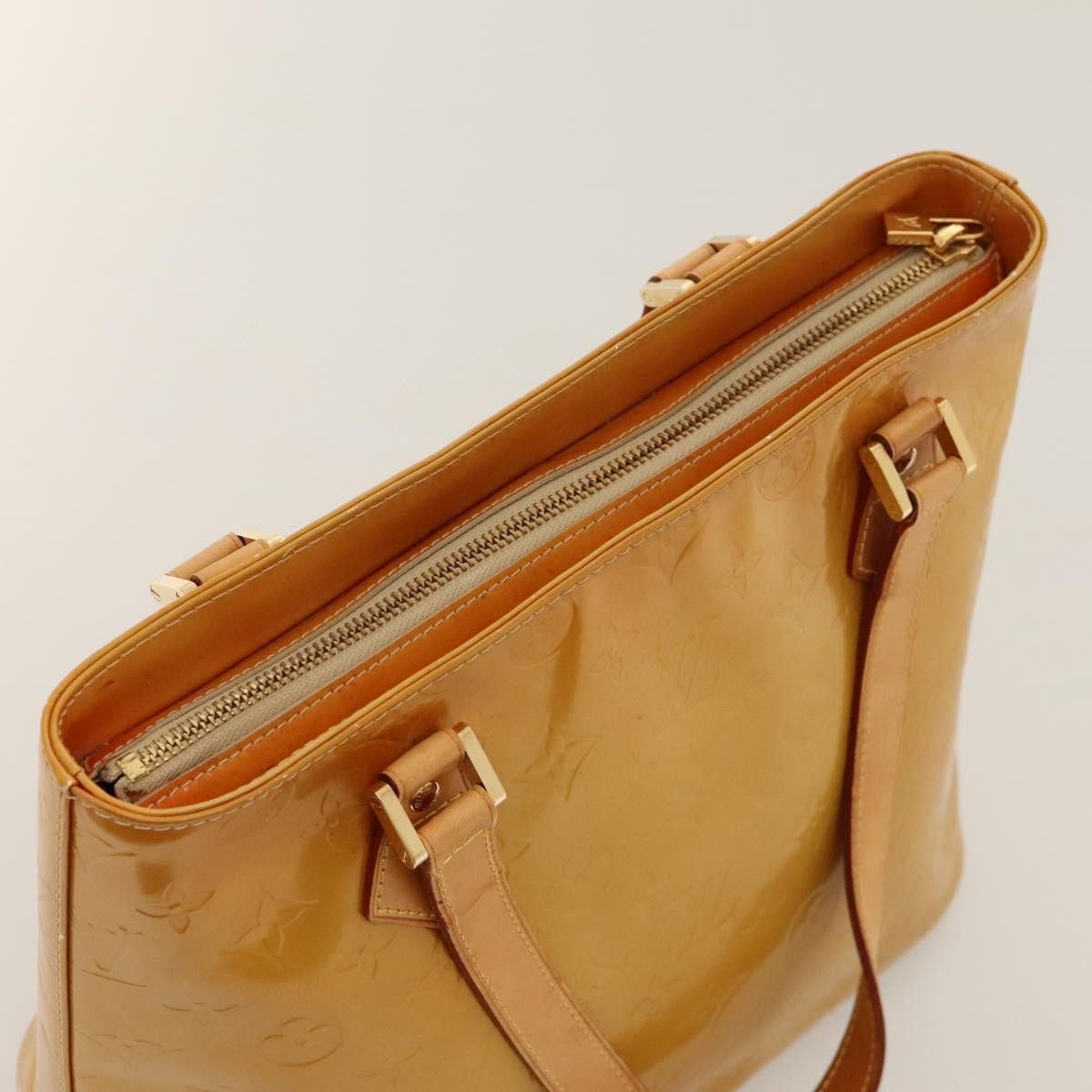 Louis Vuitton LOUIS VUITTON Monogram Vernis Houston Hand Bag Beige M91004 Size ONE SIZE - 6 Thumbnail