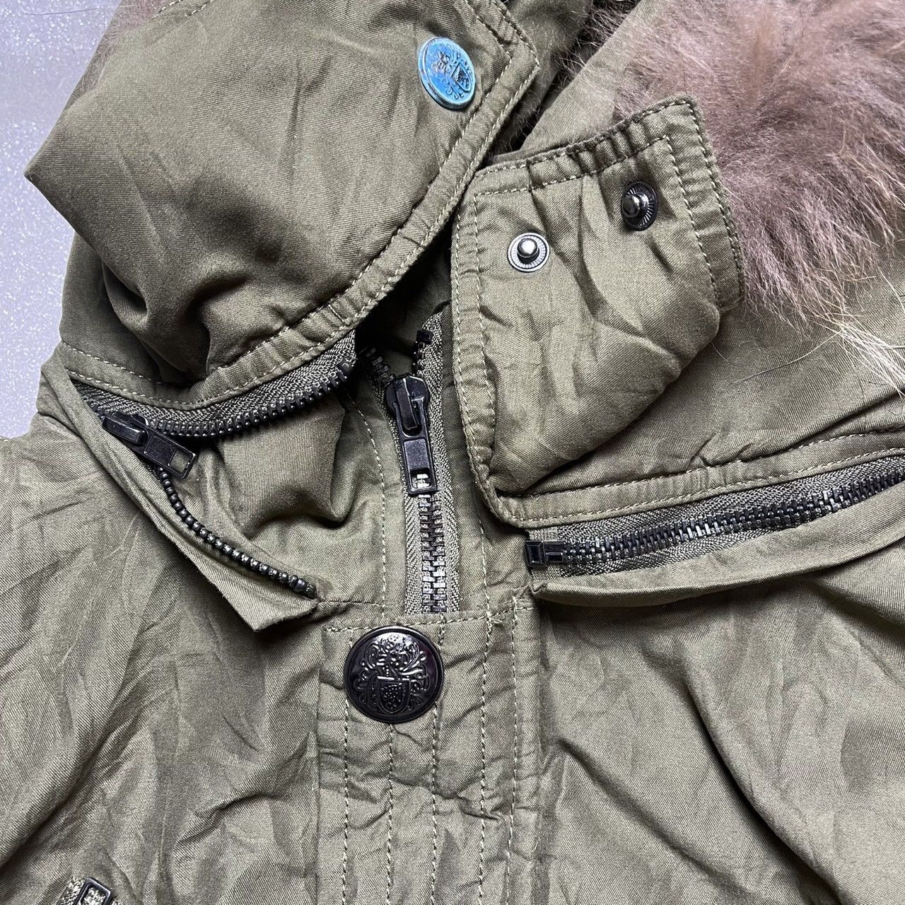 If Six Was Nine × Japanese Brand × Le Grande Bleu (L.G.B.) Japanese Brand Military Style Jacket fur Hoodie Size US M / EU 48-50 / 2 - 11 Thumbnail