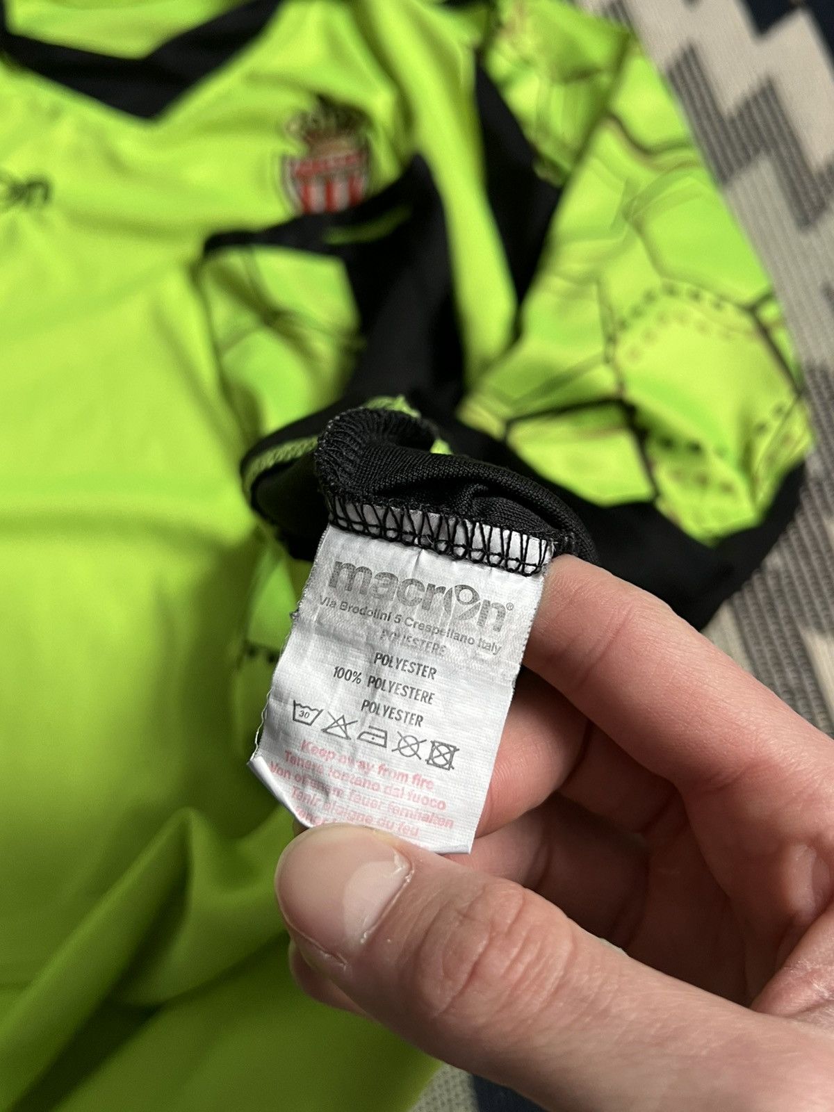 Macron Ac Monaco 2012-2013 GK Soccer Jersey Shirt Size US M / EU 48-50 / 2 - 12 Thumbnail