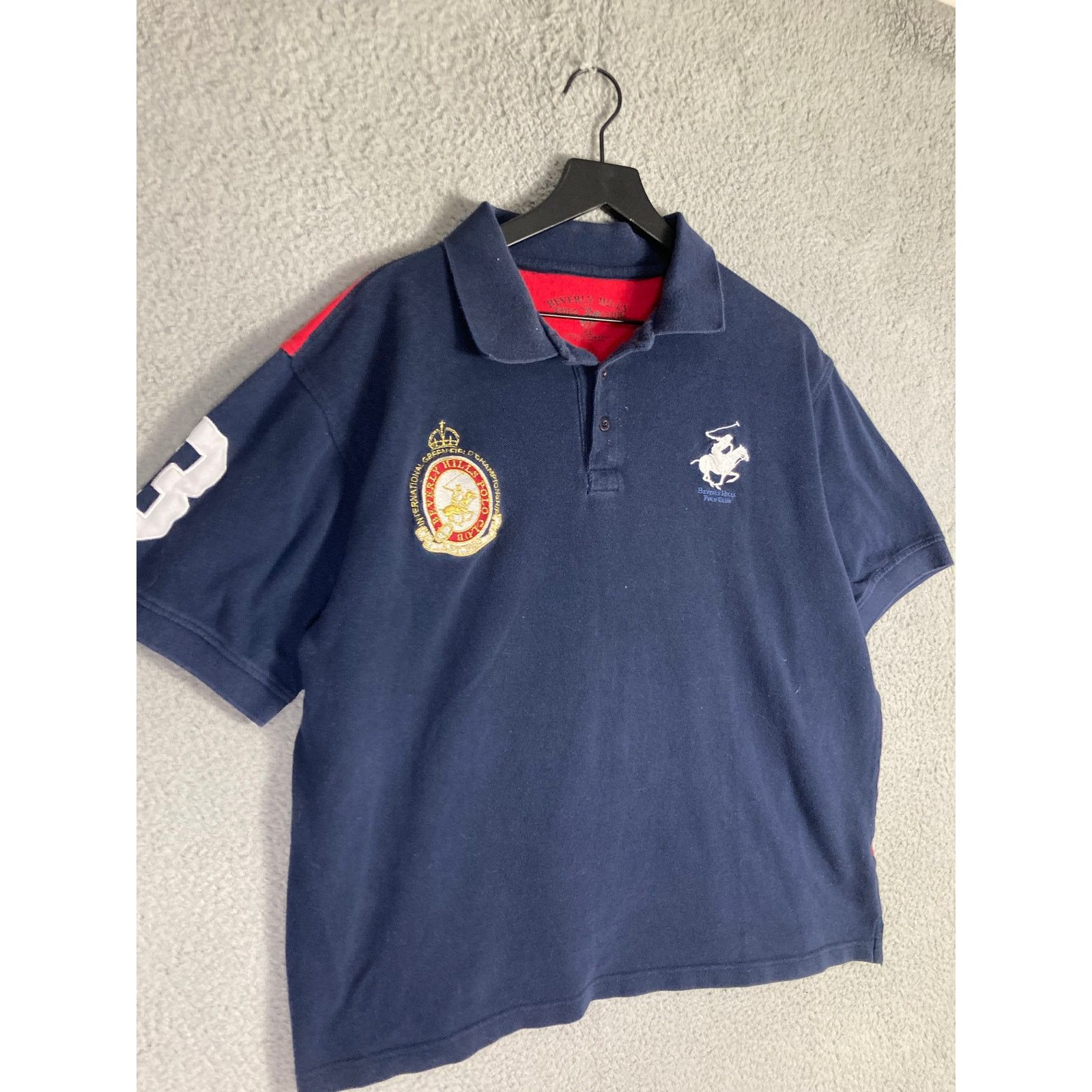 Beverly Hills Polo Club Beverly Hills Polo Club Men’s Rugby Polo Shirt Navy Red XL Size US XL / EU 56 / 4 - 8 Thumbnail