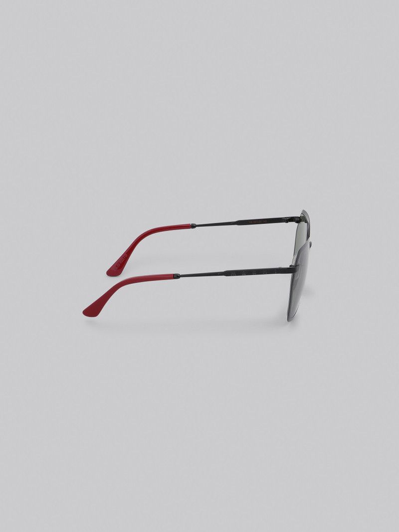 Marni o1w1db11125 Size :OS/Geometric Frame Sunglasses in Black Size ONE SIZE - 4 Thumbnail