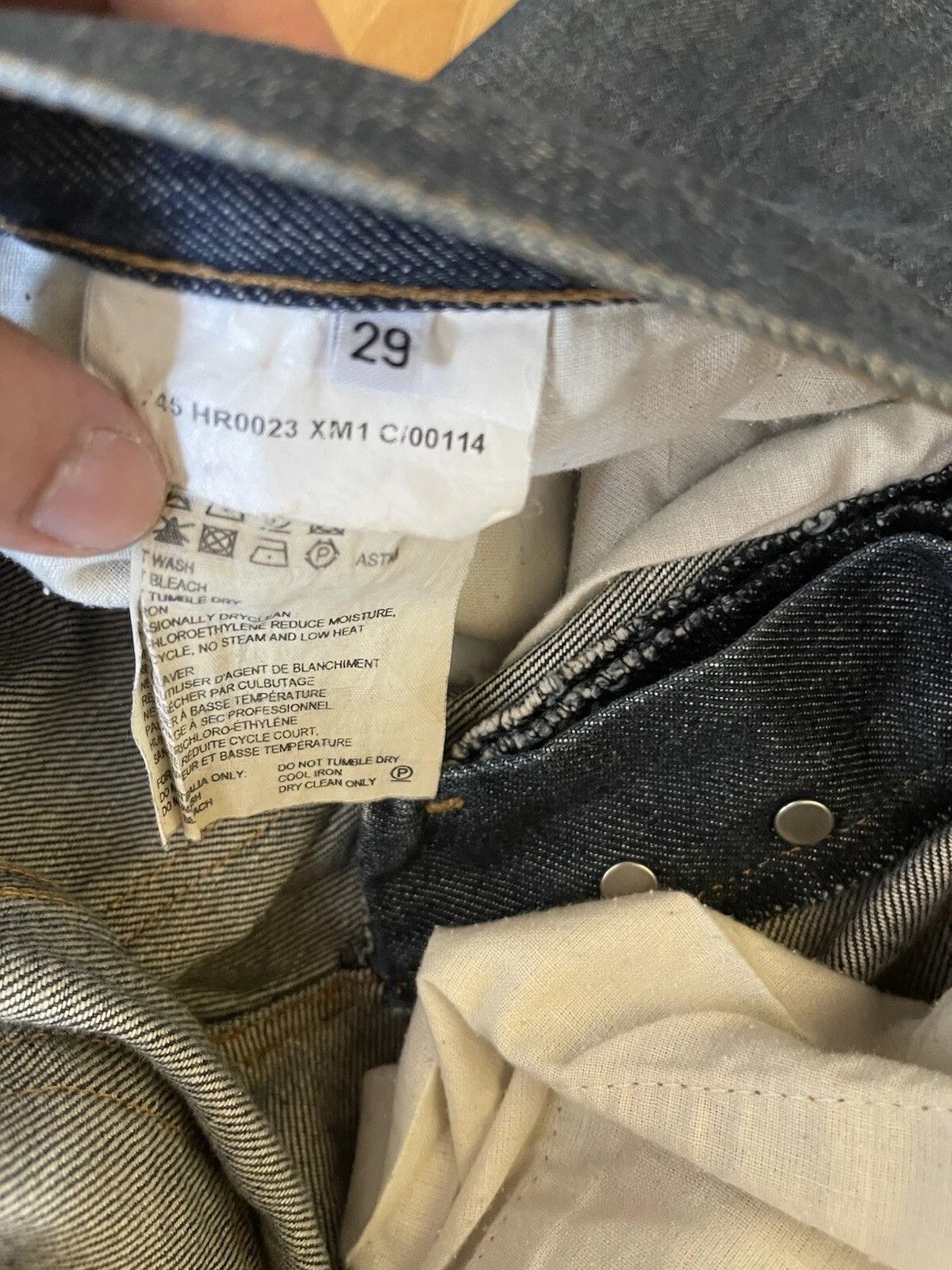 Helmut Lang Vintage Helmut Lang Treated Raw Denim Low Waist Contour Fit Size US 30 / EU 46 - 7 Thumbnail