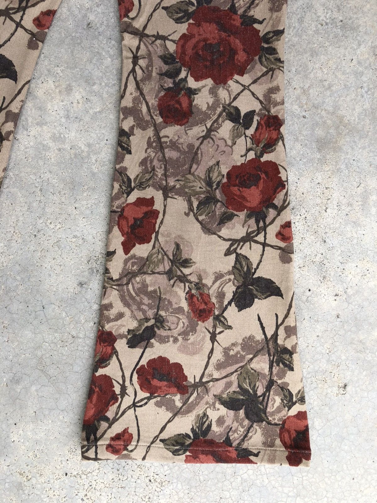 Tornado Mart Rare Tornado Mart Flared Bootcut Jeans Fullprint Flower Size US 31 - 12 Thumbnail
