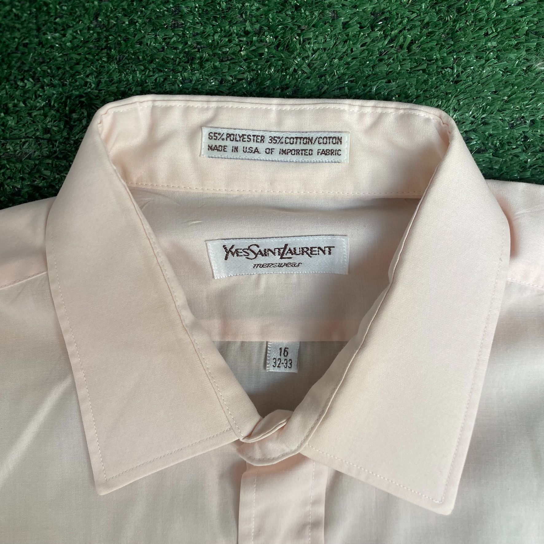 Vintage Vintage 80s Yves Saint Laurent Button Up Shirt Long Sleeve Size US L / EU 52-54 / 3 - 3 Thumbnail