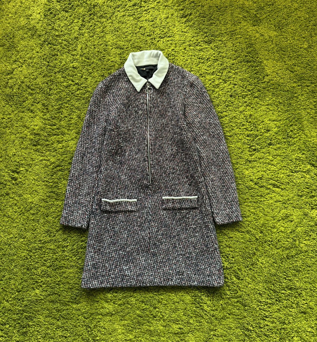 Designer × Maje Maje oldmoney style wool blend tweed skirt Size XS / US 0-2 / IT 36-38 - 1 Thumbnail