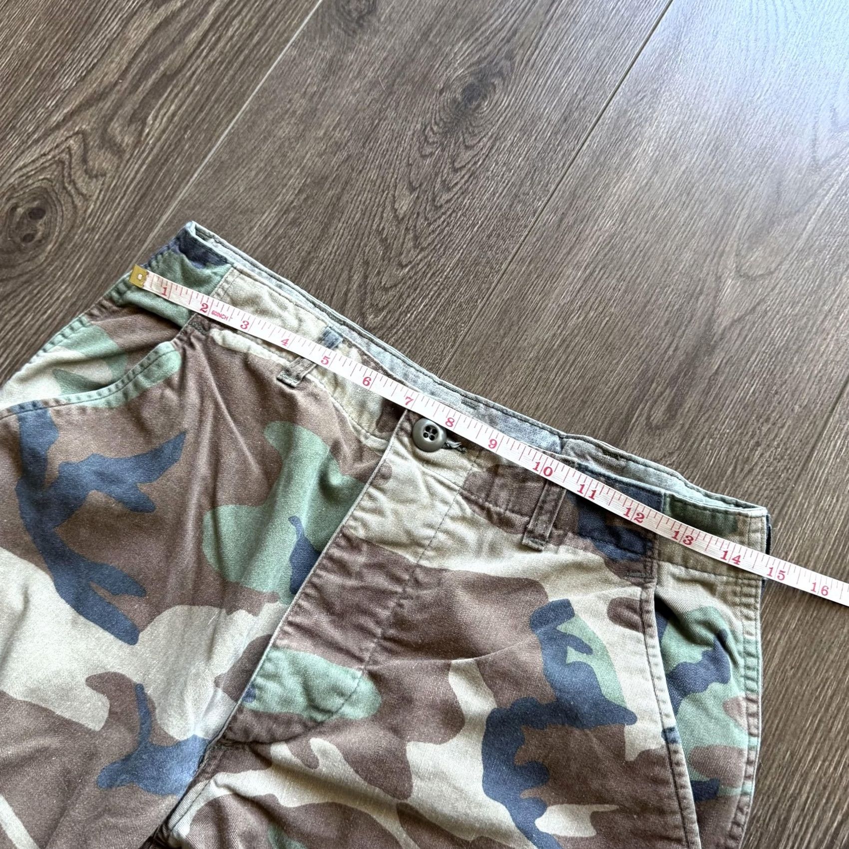 Vintage Y2K Army Camo Cargo Pants Mens 30x28 Woodland Adjustable Waist Drawstring Baggy Size US 30 / EU 46 - 5 Thumbnail