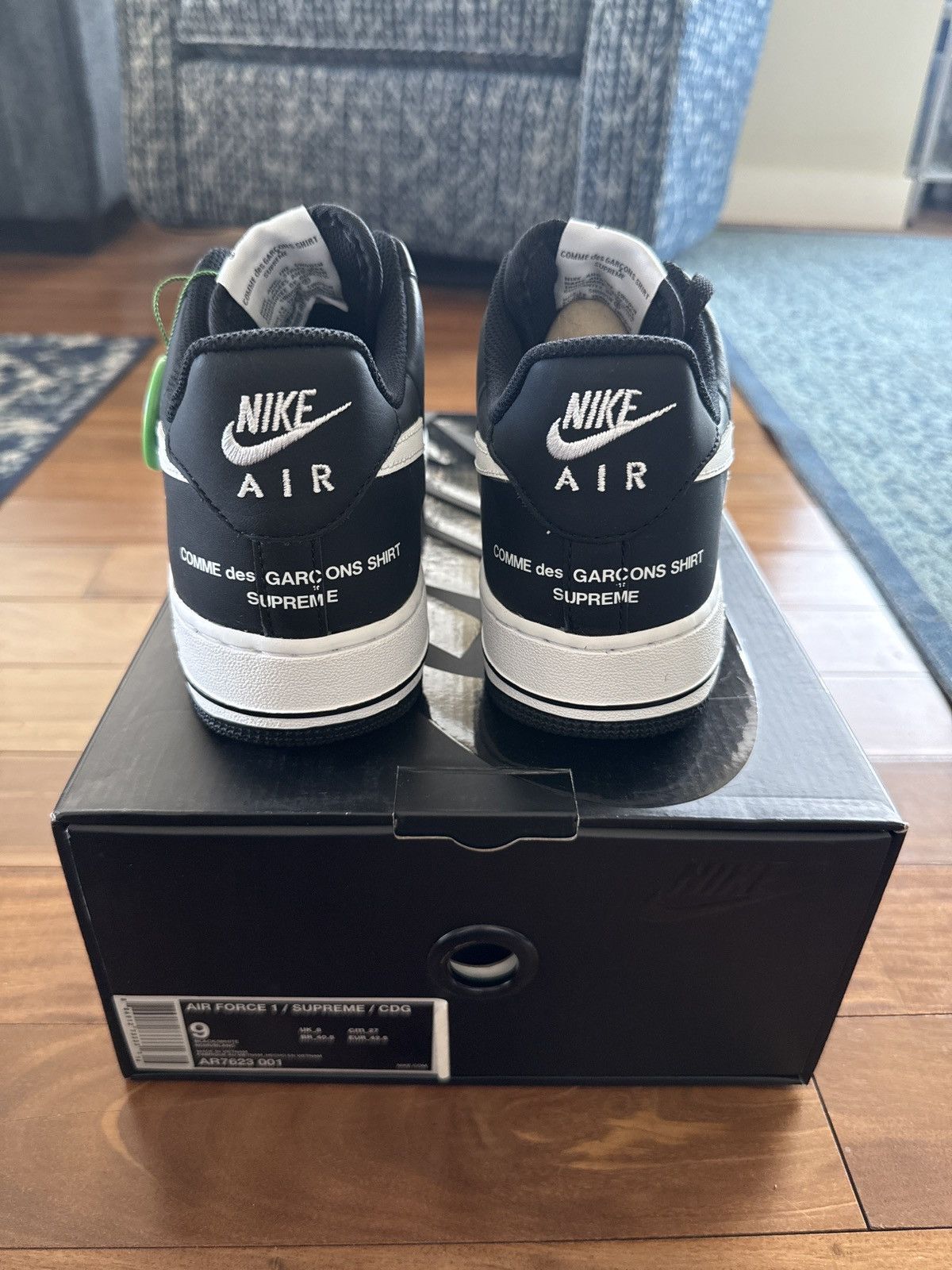 Comme des Garcons × Nike Nike CDG Supreme Air Force 1 low size 9 Size US 9 / EU 42 - 2 Thumbnail