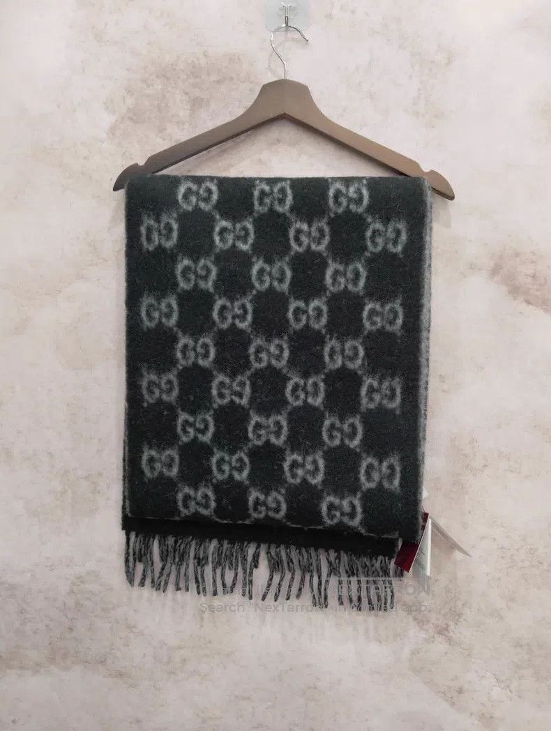 Gucci Gucci Double G jacquard knitted tassel double-sided wool s Size ONE SIZE - 2 Thumbnail