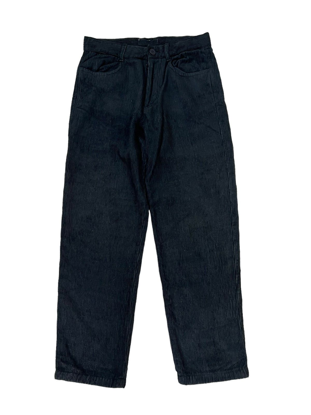 image of Issey Miyake Corduroy Pants Solid Black, Men's (Size 27)