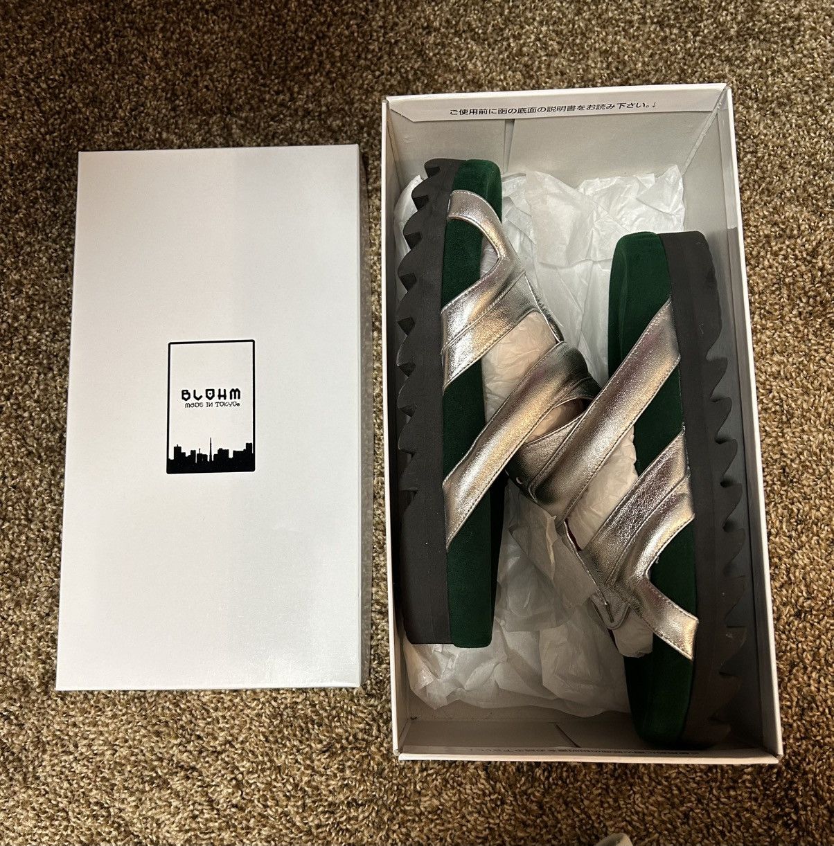 Japanese Brand Paradox MF DOOM metallic mask sandals - super rare, BLOHM Size US 8 / EU 41 - 5 Thumbnail