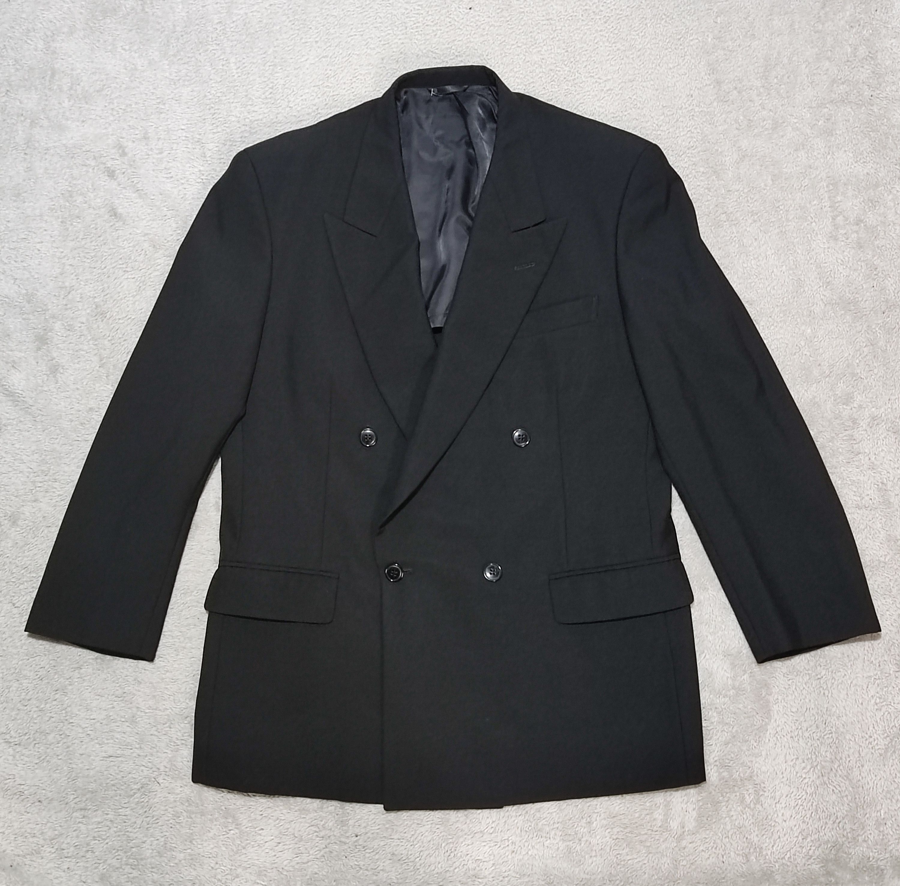 Pierre Cardin Vintage Pierre Cardin JDM Double Breasted Wool Blazer Black Size 44S - 1 Thumbnail