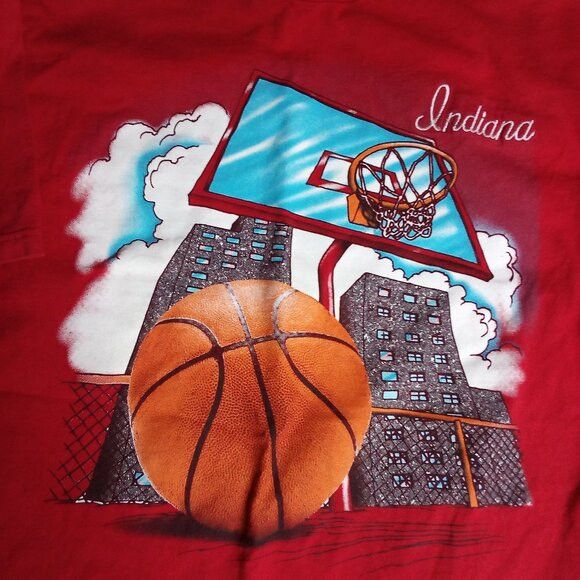 Fruit Of The Loom Vintage Indiana Hoosiers Basketball Playground T-Shirt Size US XXL / EU 58 / 5 - 1 Thumbnail