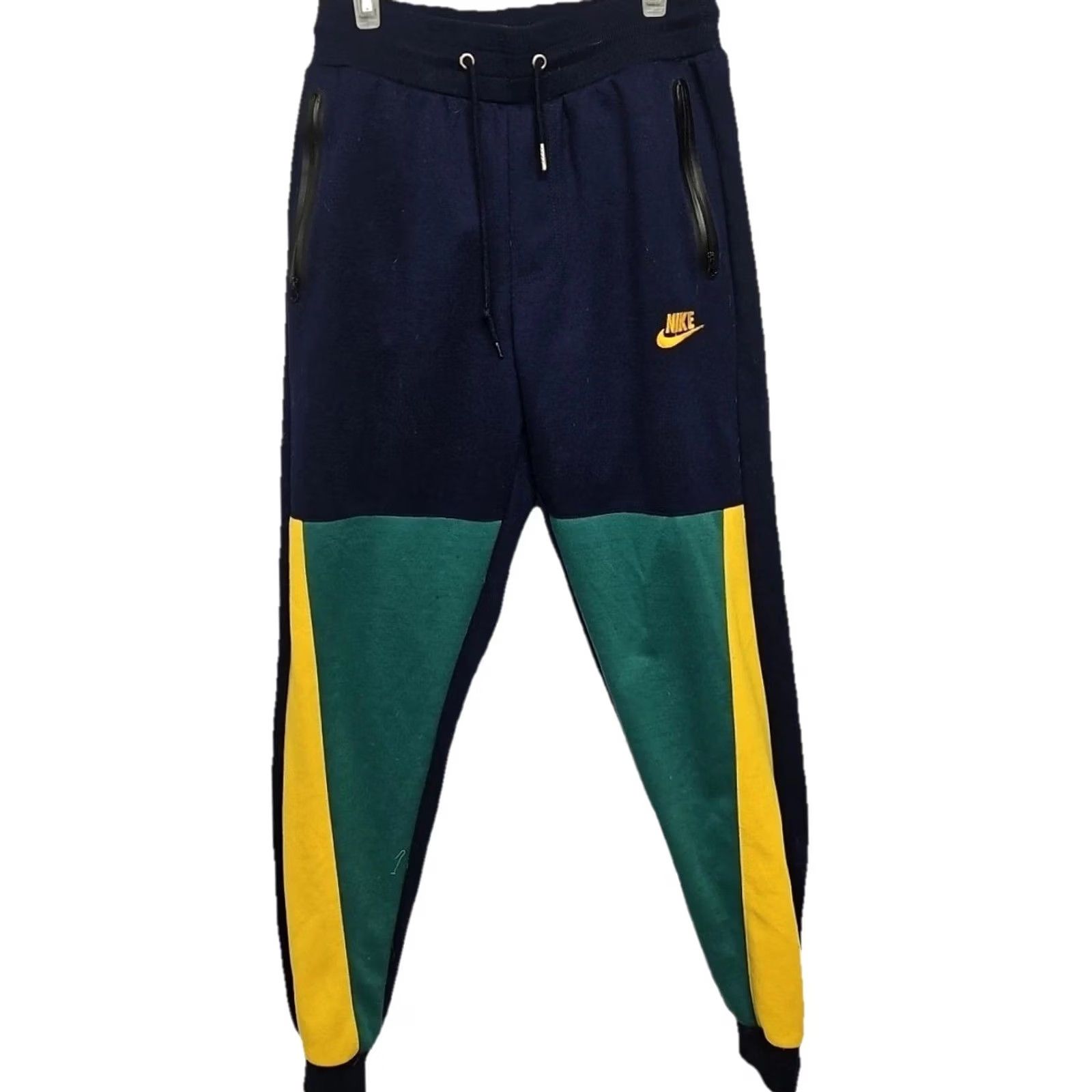 Nike Nike Fleece Joggers Men Medium Colorblock Athletic Sweatpants Zip Pockets Size US 31 - 2 Thumbnail