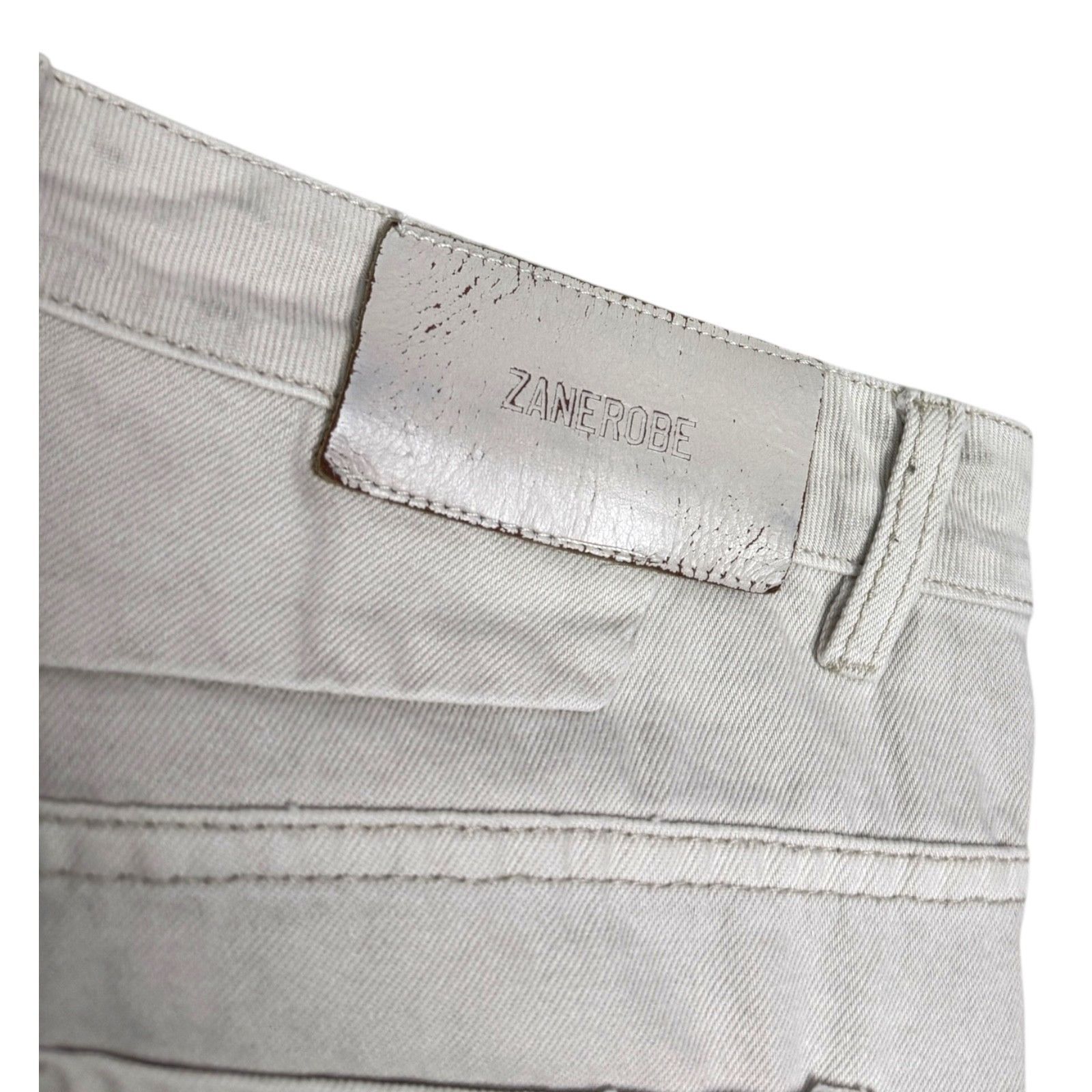 Zanerobe ZANEROBE Designer Streetwear Casual Cream Denim Jeans 34x28 Size US 34 / EU 50 - 4 Thumbnail
