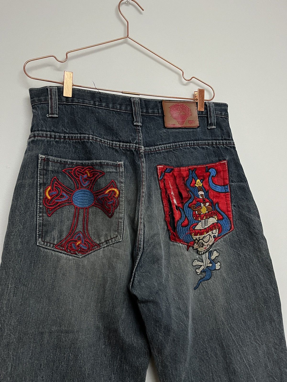 Ed Hardy Vintage Ed Hardy Cross Jeans (unisex) Size US 36 / EU 52 - 3 Thumbnail