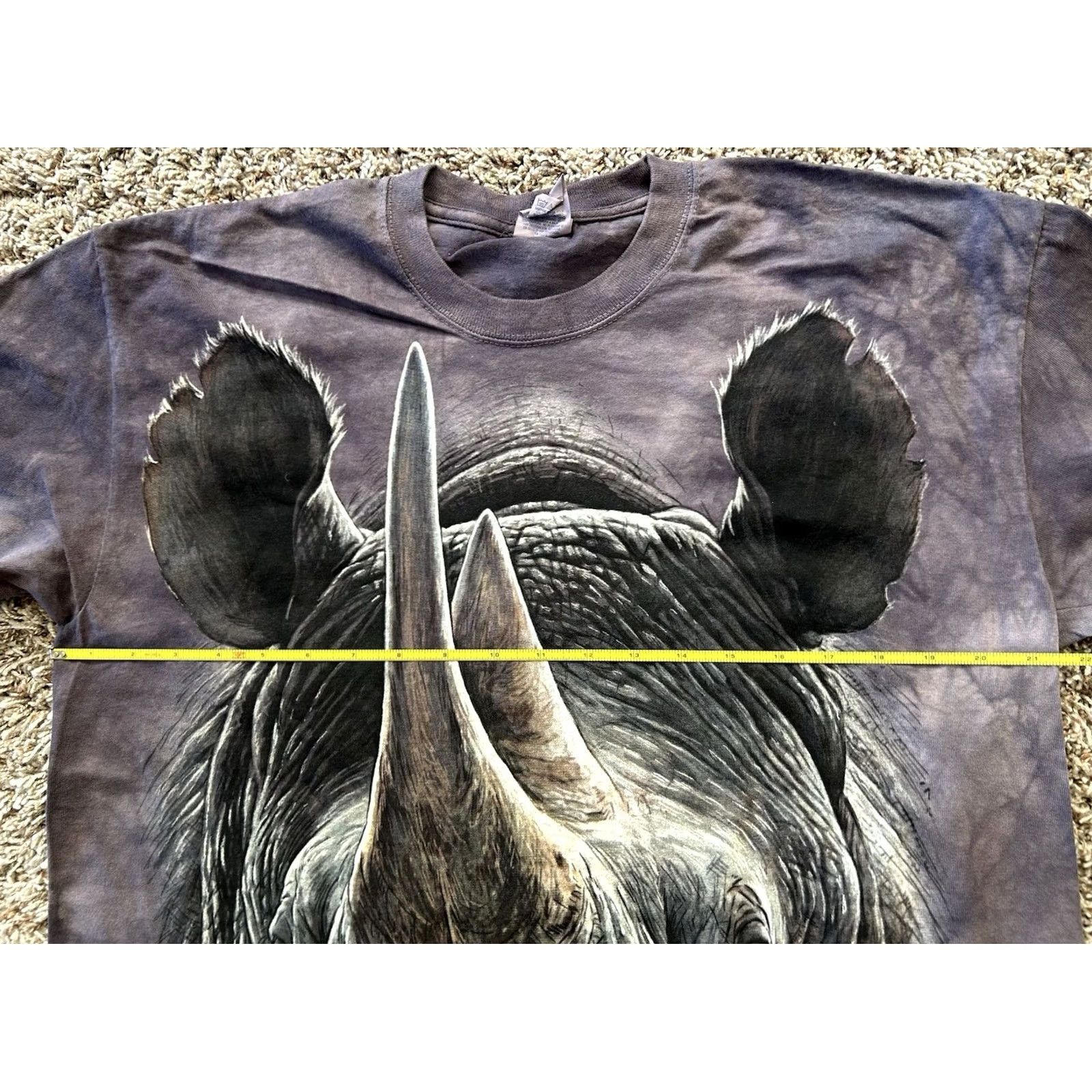The Mountain The Mountain Rhino T-Shirt L Unisex Adults Regular Gray Cotton Rhino Face Cancel Size US L / EU 52-54 / 3 - 6 Thumbnail