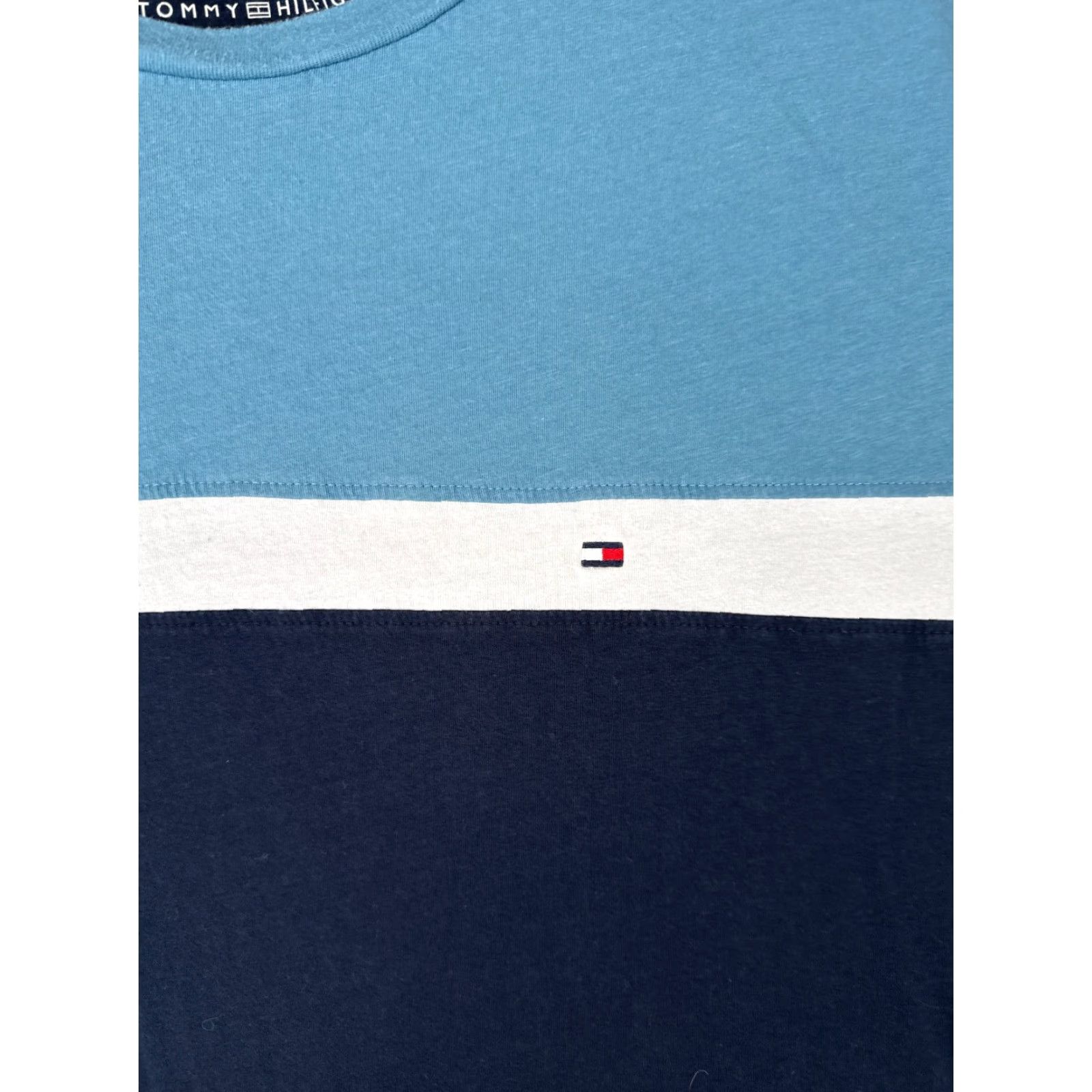 Tommy Hilfiger Tommy Hilfiger Shirt Adult XL Blue Cotton Jersey Short Sleeve Crew Neck Logo Embroidered Mens T-Shirt Sports American Classic Designer Size US XL / EU 56 / 4 - 6 Thumbnail