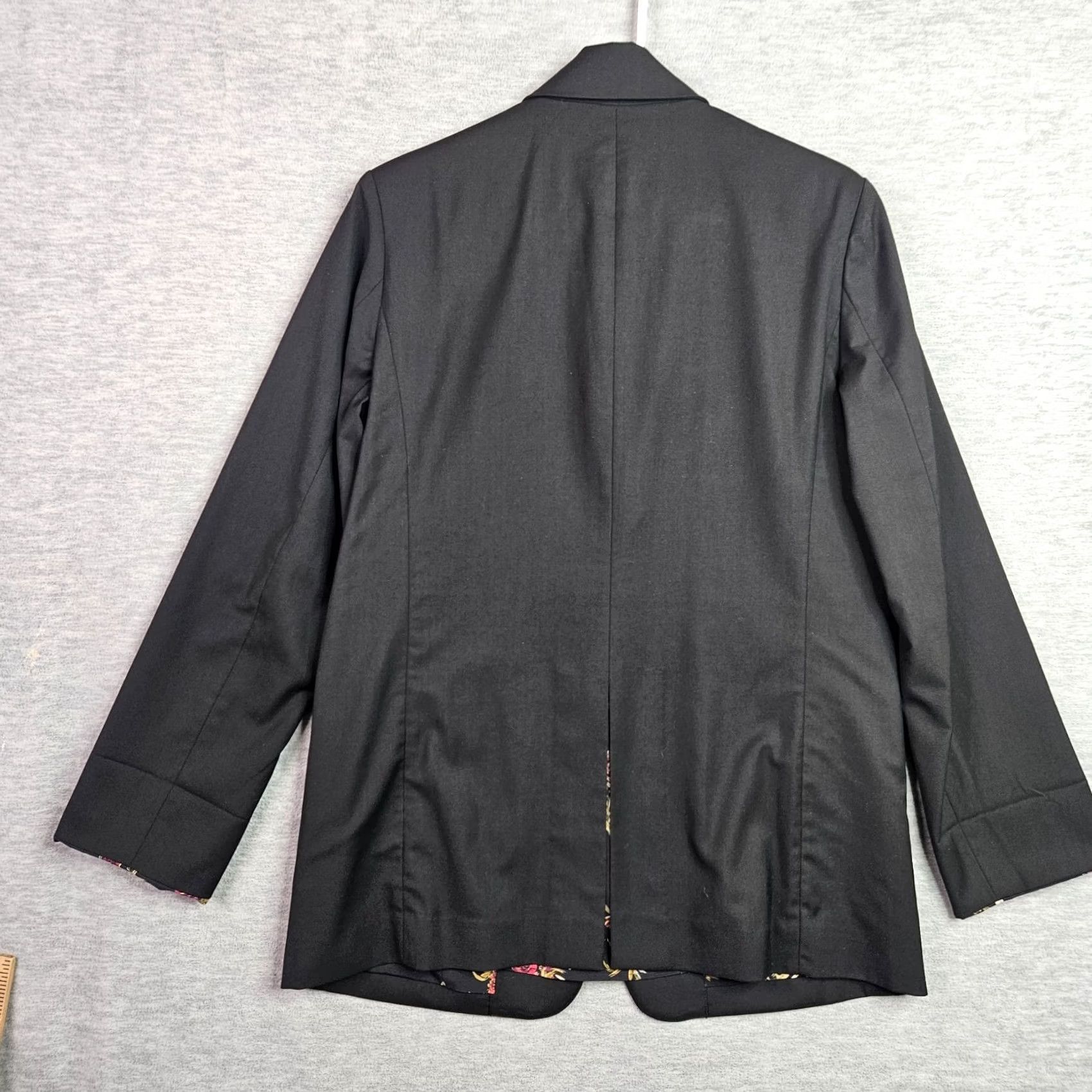 THAKOON THAKOON Collection Jacket 2 Black Floral Lining Two Button Womens Regular Size 2 Set: Polyester Nylon Spandex Zip Lightweight Size XS / US 0-2 / IT 36-38 - 2 Thumbnail
