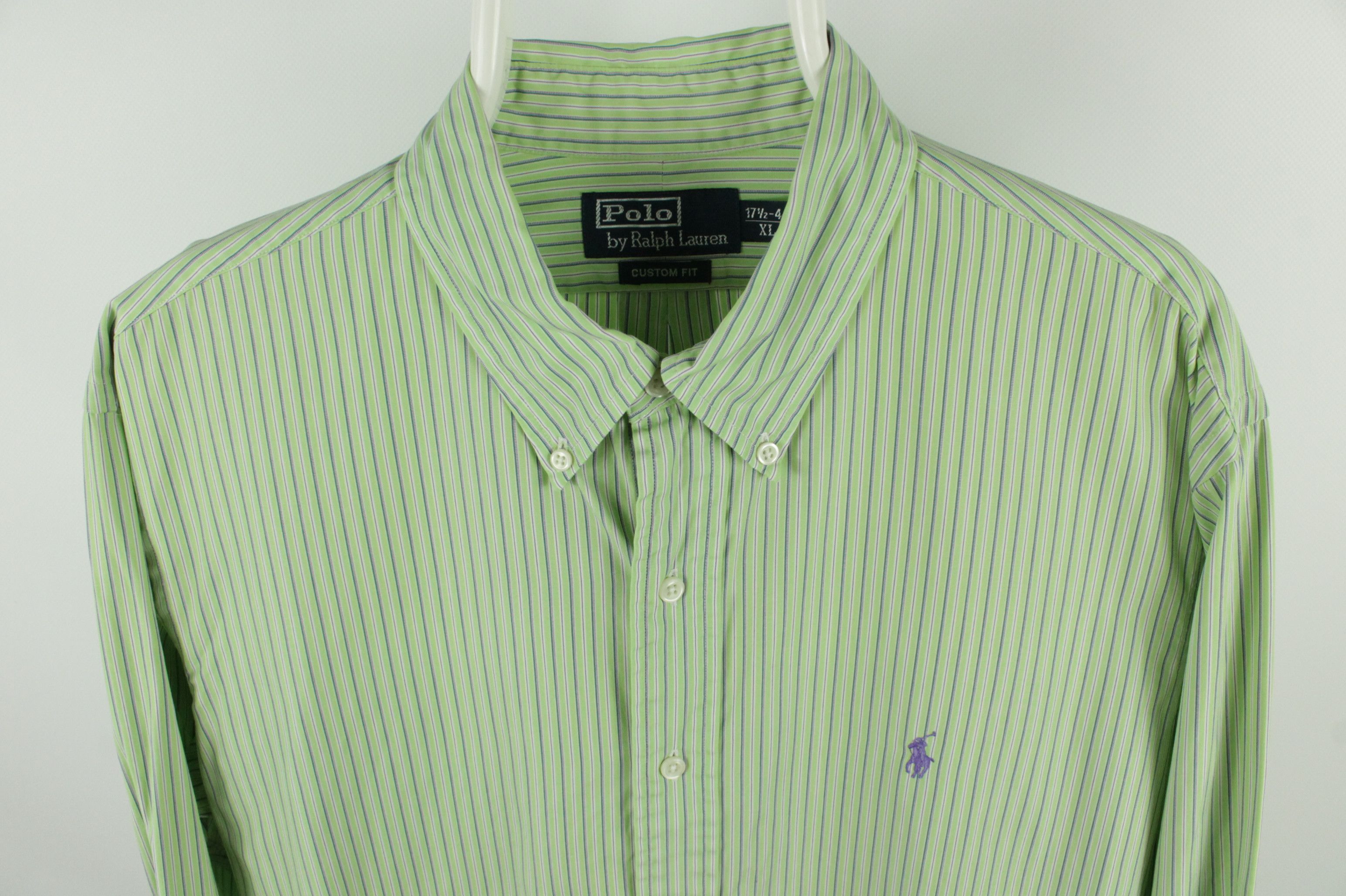 Polo Ralph Lauren Vintage Polo Ralph Lauren Striped Formal Shirt Size US XL / EU 56 / 4 - 2 Thumbnail