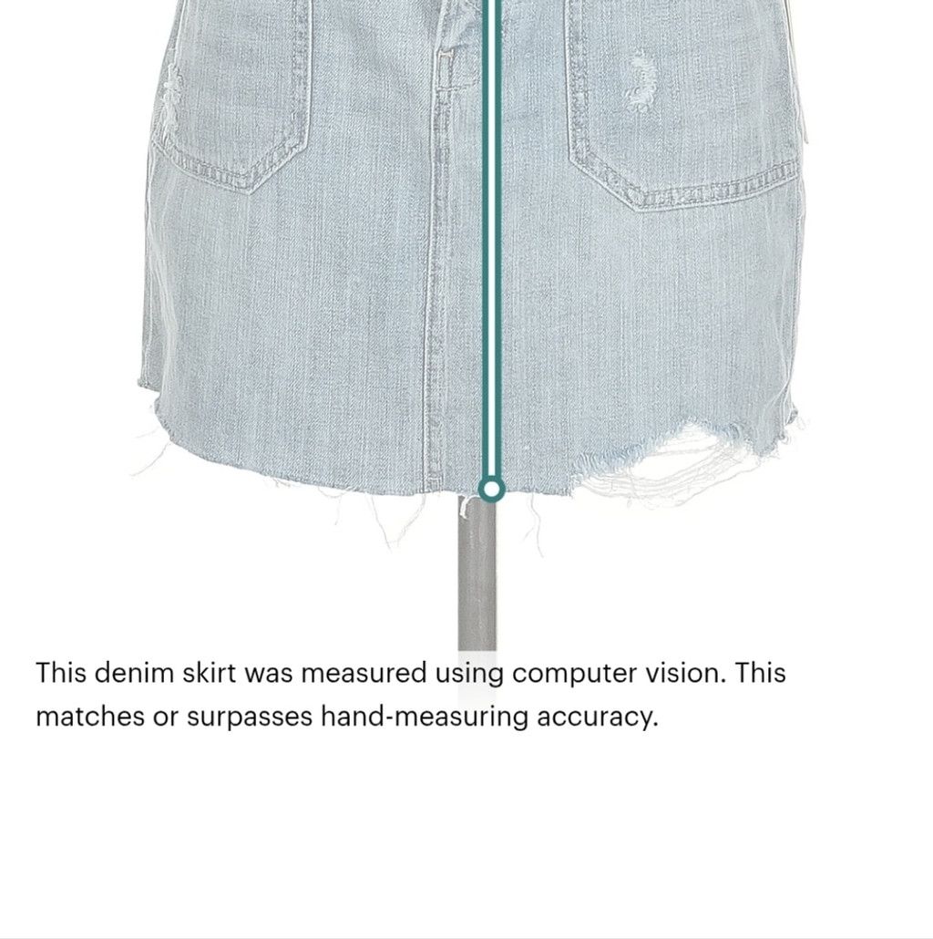 Other EUC Unpublished Distressed Denim Mini Skirt Size 27" / US 4 / IT 40 - 3 Thumbnail