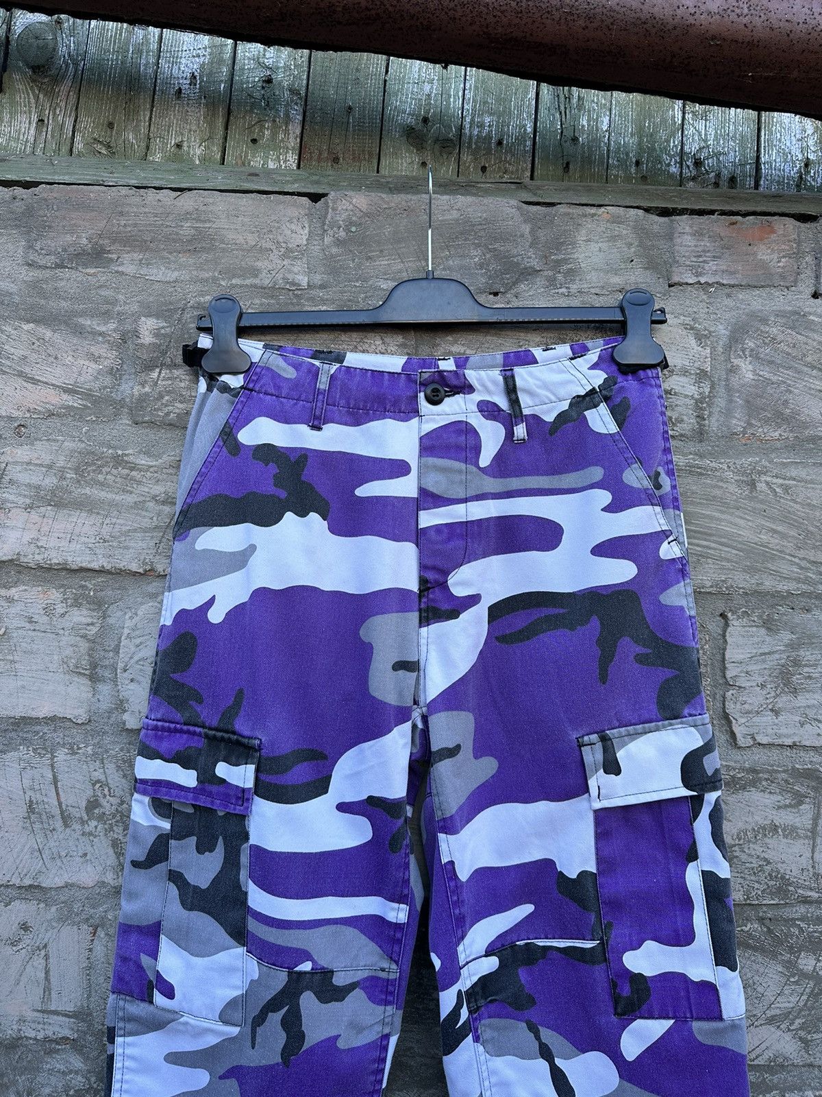 Rothco × Vintage Vintage Y2K Mil-Tec Purple Camo Travis Style Cargo Pants Size US 30 / EU 46 - 5 Thumbnail