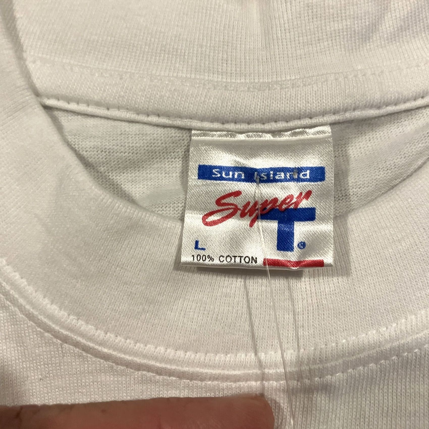 Vintage VINTAGE Sun Island T-Shirt Men L White Double-Sided Norwegian Sea x Guy Harvey Blue Marlin Graphic Print Crew Neck Short Sleeve Mens Size US L / EU 52-54 / 3 - 4 Thumbnail