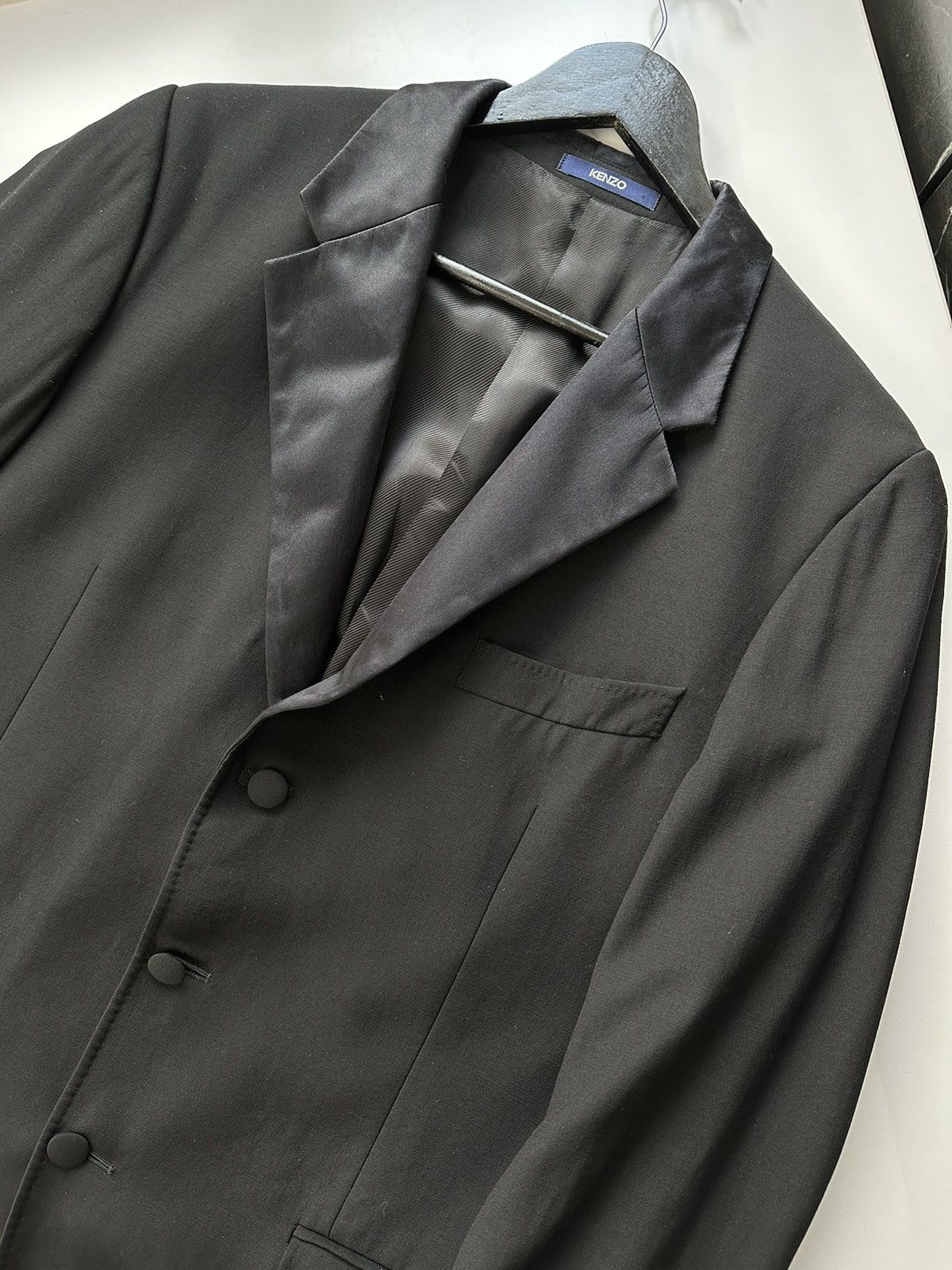 Kenzo Vintage KENZO Homme Wool Tuxedo Blazer Jacket size 52 Size 42R - 3 Thumbnail