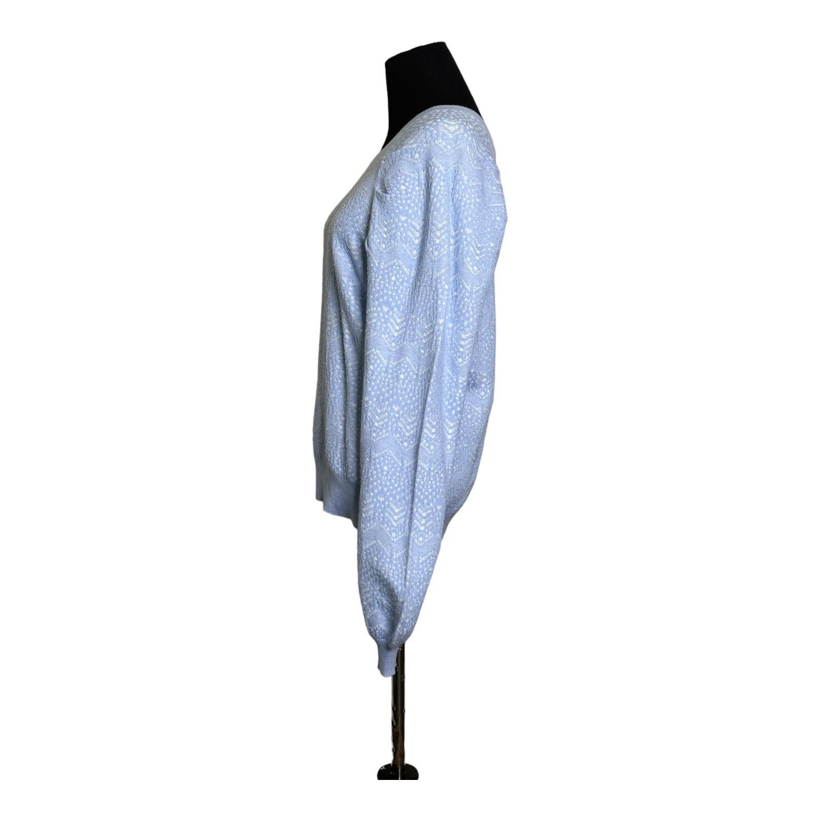 Joie Joie Dulcia blue over white long sleeves sweater size XL Size XL / US 12-14 / IT 48-50 - 11 Thumbnail
