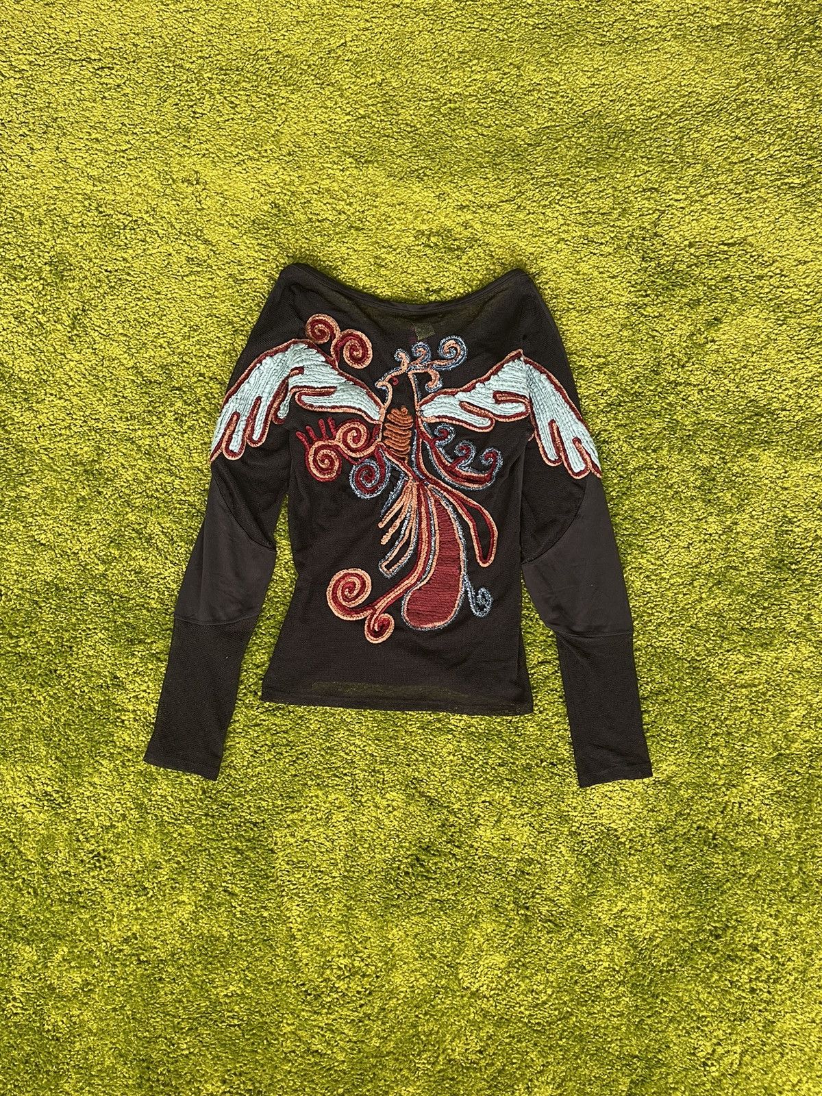 Save the Queen Y2K vintage mesh longsleeve blouse