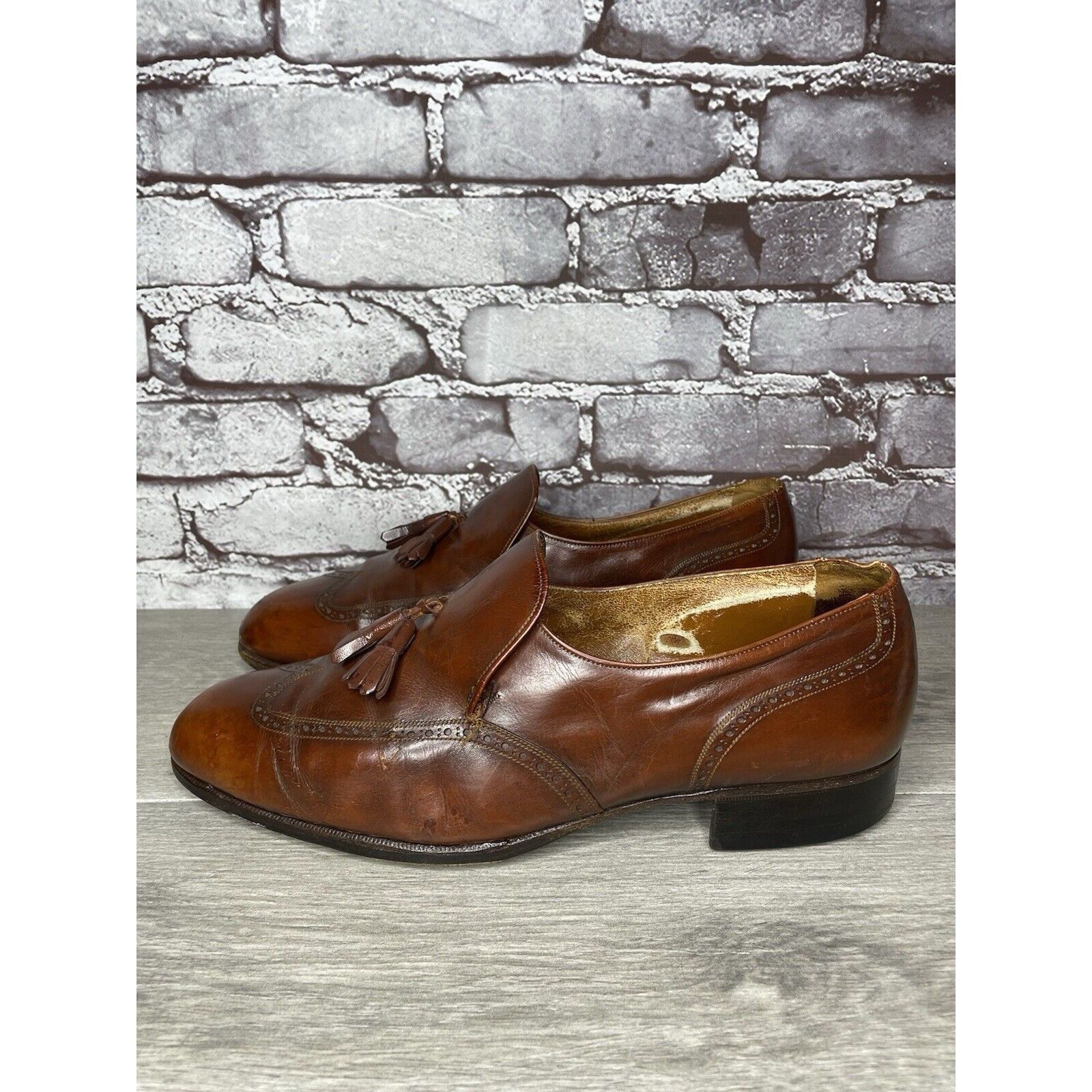 Bally Bally Satolas Brown Leather Wingtip Tassel Loafer Dress Shoe Size US 10 / EU 43 - 10 Thumbnail