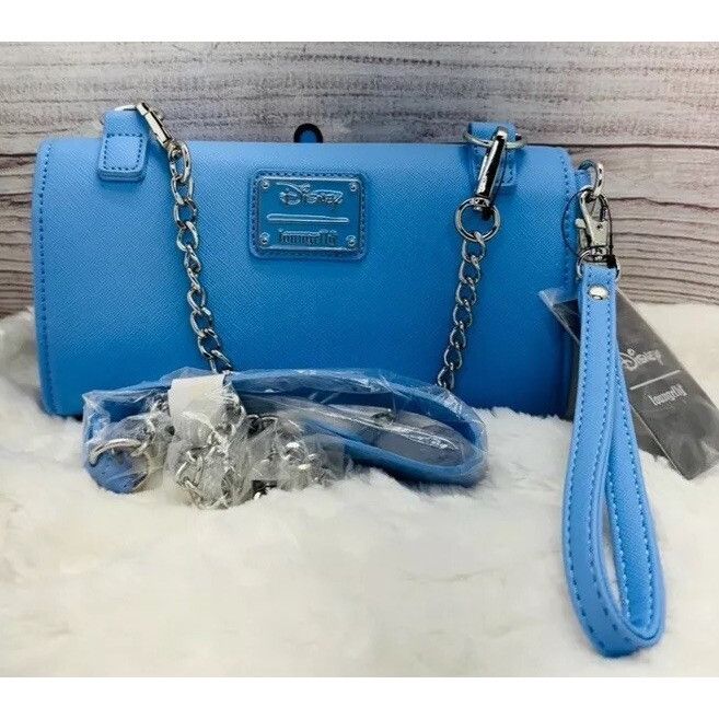 Disney Loungefly Minnie Mouse Daisy Retro Blue Polka Dot Crossbody Size ONE SIZE - 2 Thumbnail