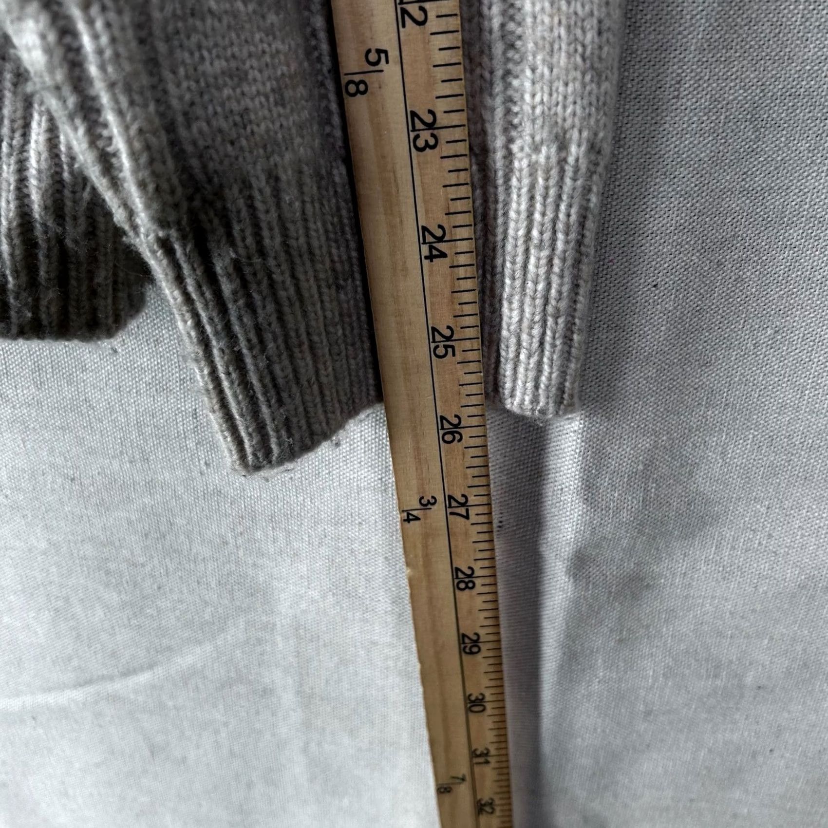 Marine Layer Marine Layer Mens Cable Knit Henley Sweater Beige Wool Blend Mock Neck Large Size US L / EU 52-54 / 3 - 7 Thumbnail