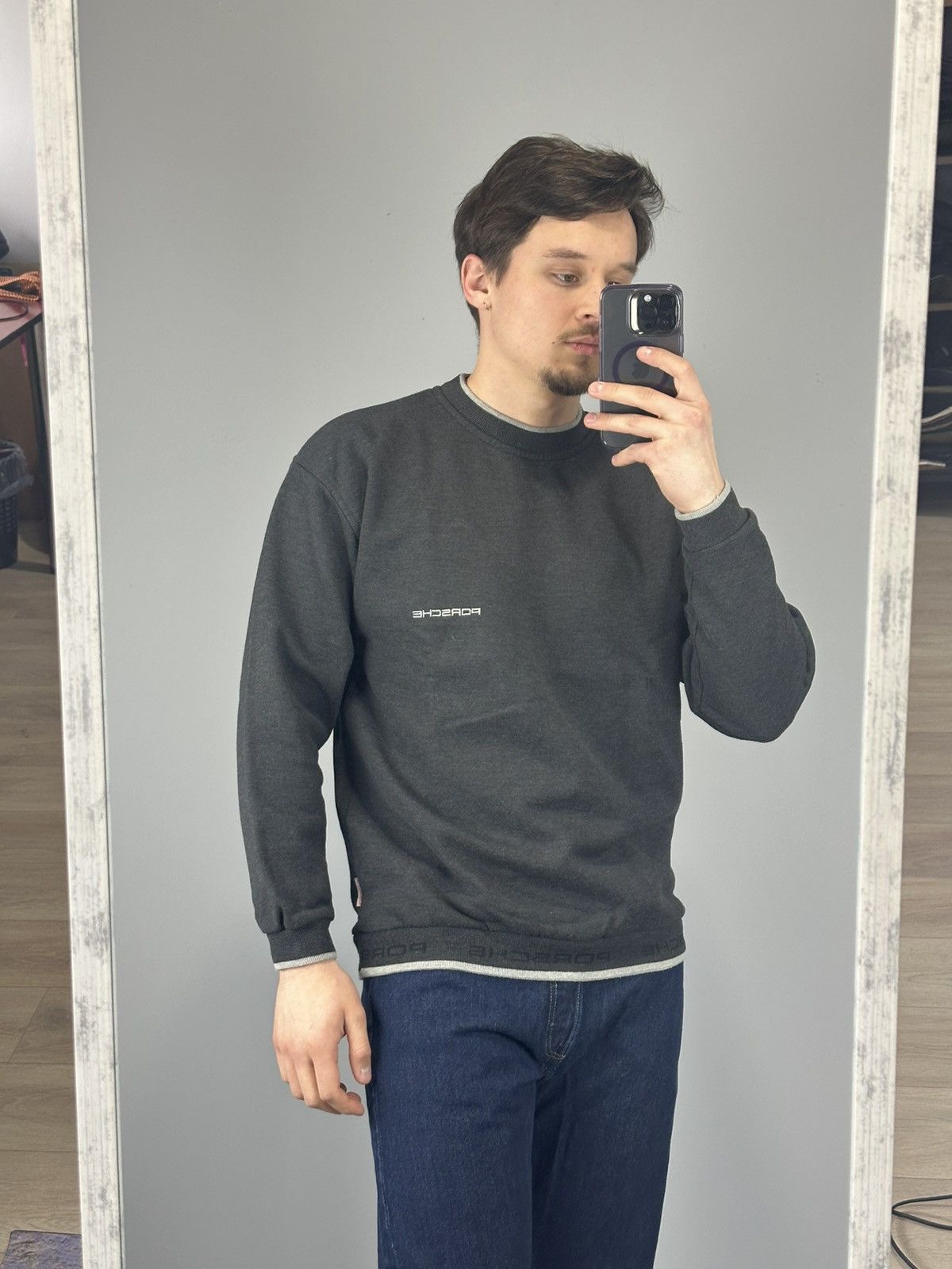 Porsche Design × Vintage Porsche vintage sweatshirt mens grey faded racing rare Size US M / EU 48-50 / 2 - 3 Thumbnail