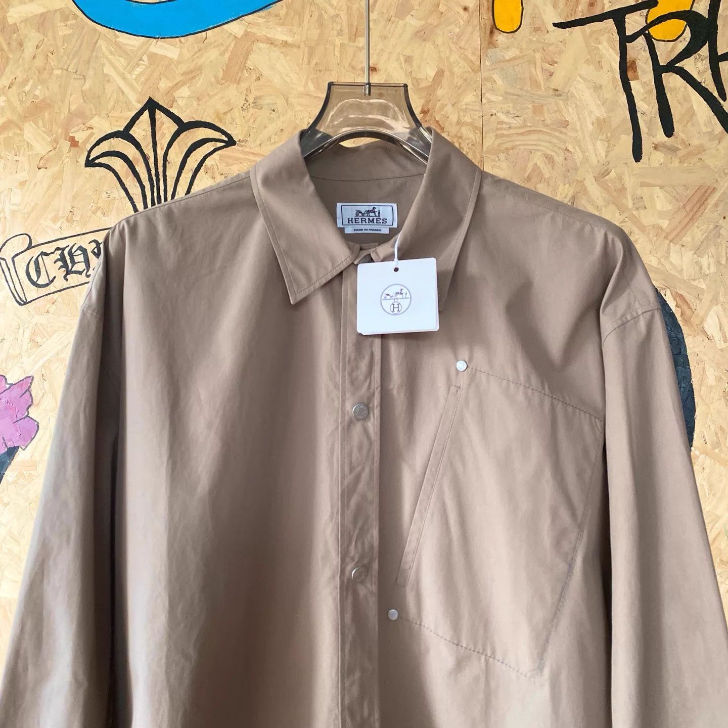 Hermes HERMES FW25 Classic Shirt-Style Button-Front Jacket 41 L Size US L / EU 52-54 / 3 - 3 Thumbnail