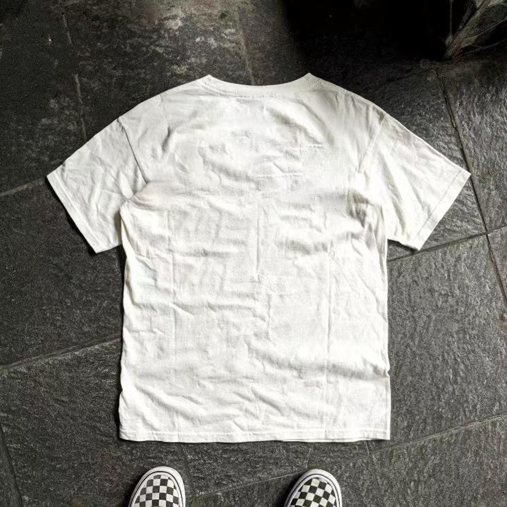 Vintage White street washed retro trend boy print t-shirt Size US M / EU 48-50 / 2 - 2 Thumbnail