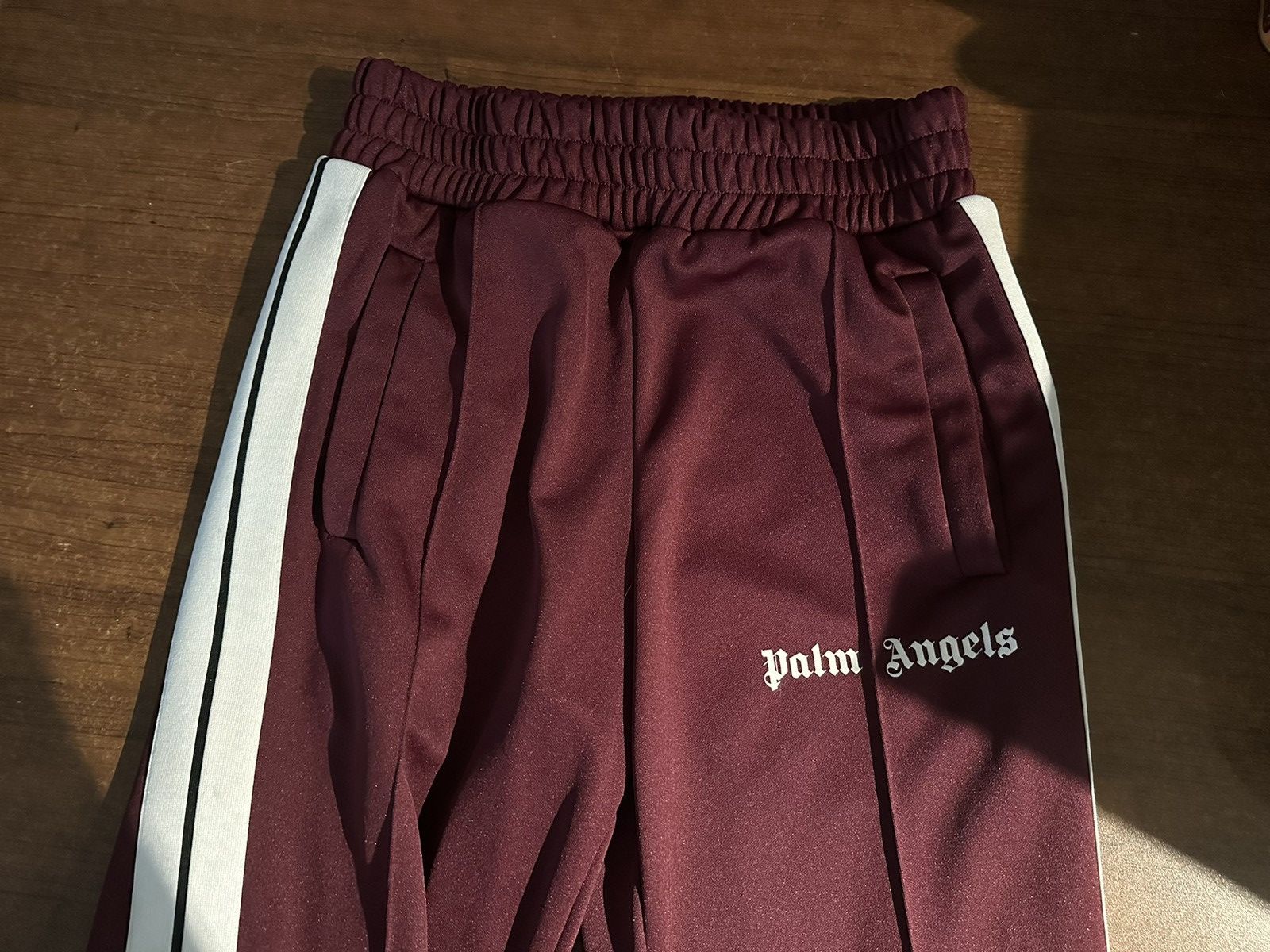 image of Palm Angels Burgundy Track Pants Size S, Men's