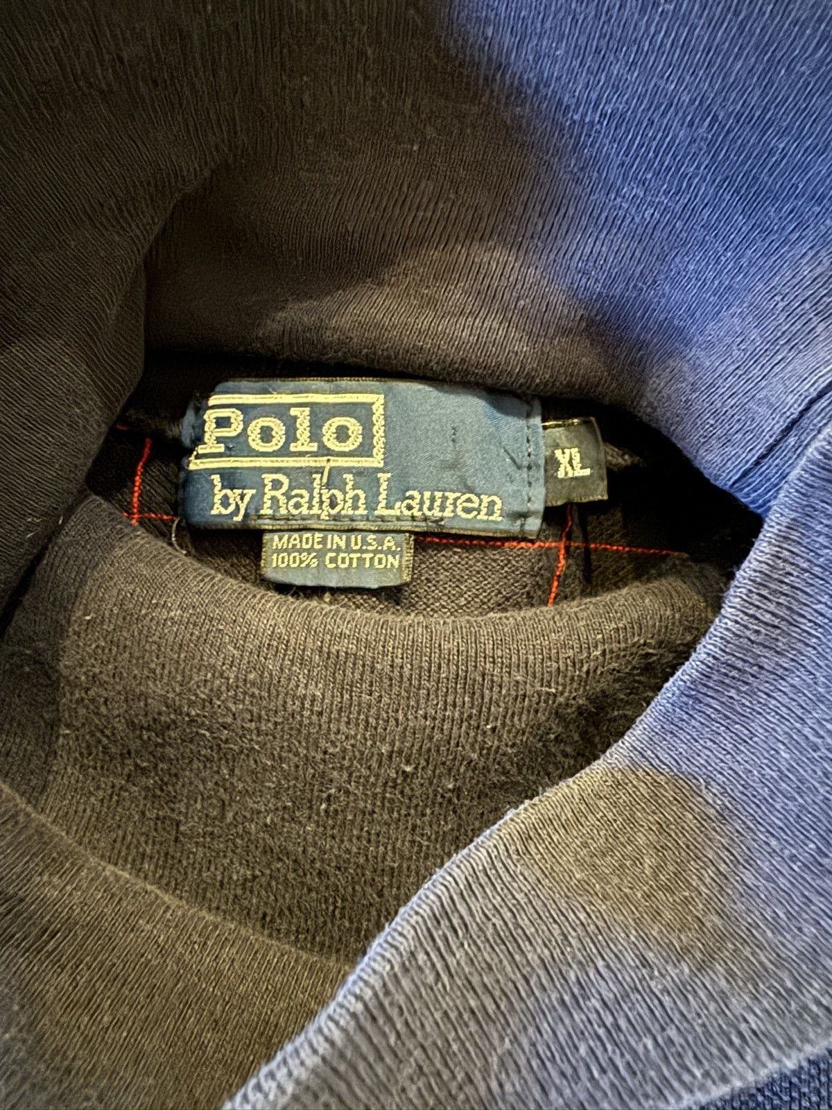 Polo Ralph Lauren × Vintage POLO RALPH LAUREN Vintage Check Cotton Turtleneck Sweater Size US XL / EU 56 / 4 - 3 Thumbnail