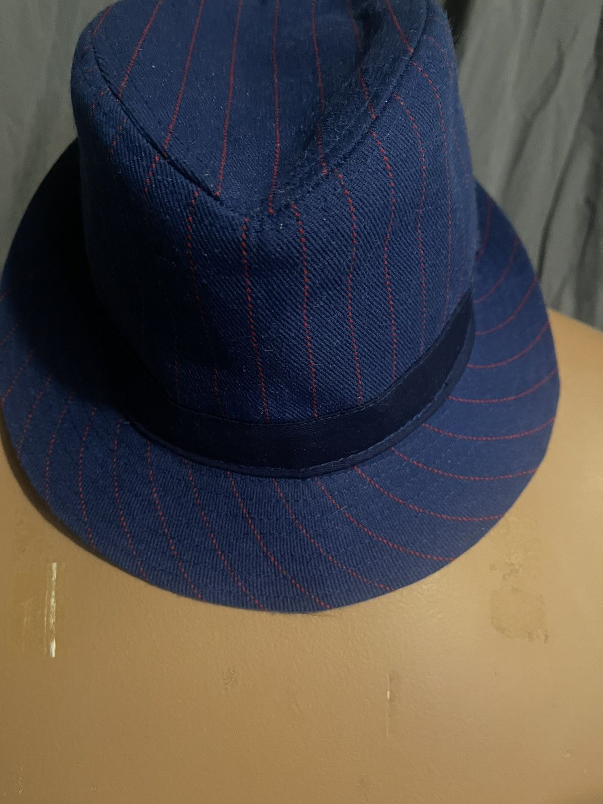 Cooperstown Collection orig vintage Cubs Bucket Hat Pinstripe 90sMLB Blue Red S Size ONE SIZE - 4 Thumbnail