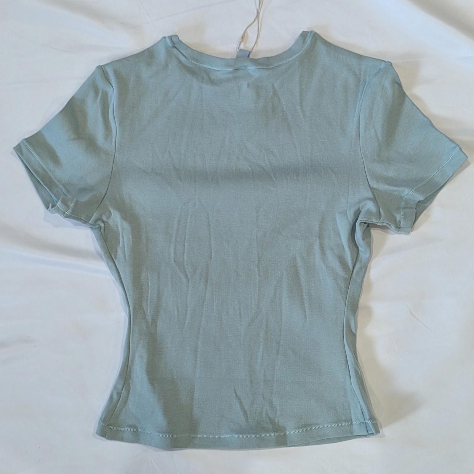Swims SKIMS Cotton Jersey Fitted Crew Neck T-Shirt Mineral Green M Size M / US 6-8 / IT 42-44 - 6 Thumbnail