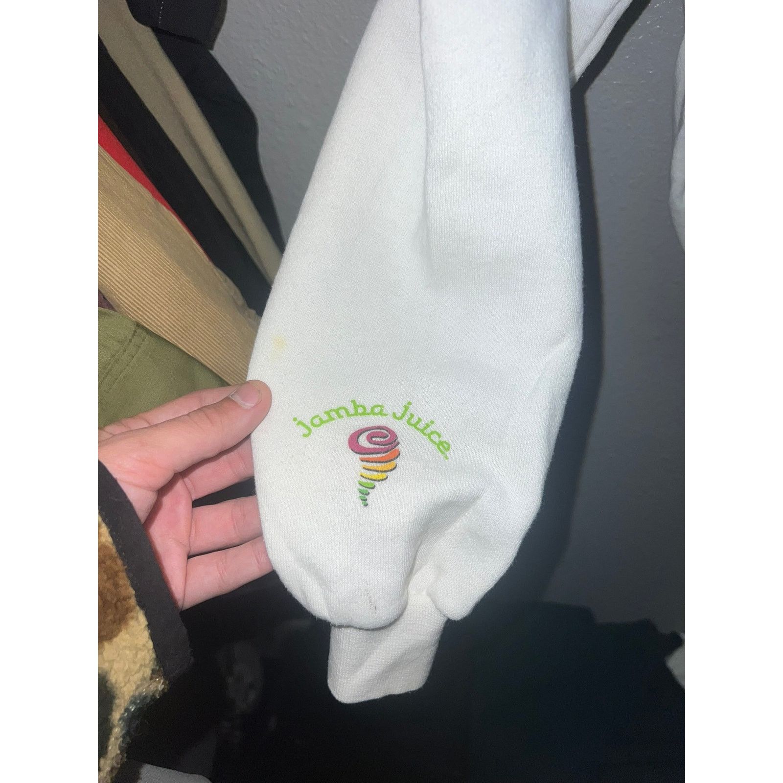 Vintage Vintage Jamba Juice Sweatshirt Natural Crewneck Yellowed 2XL Size US XXL / EU 58 / 5 - 6 Thumbnail